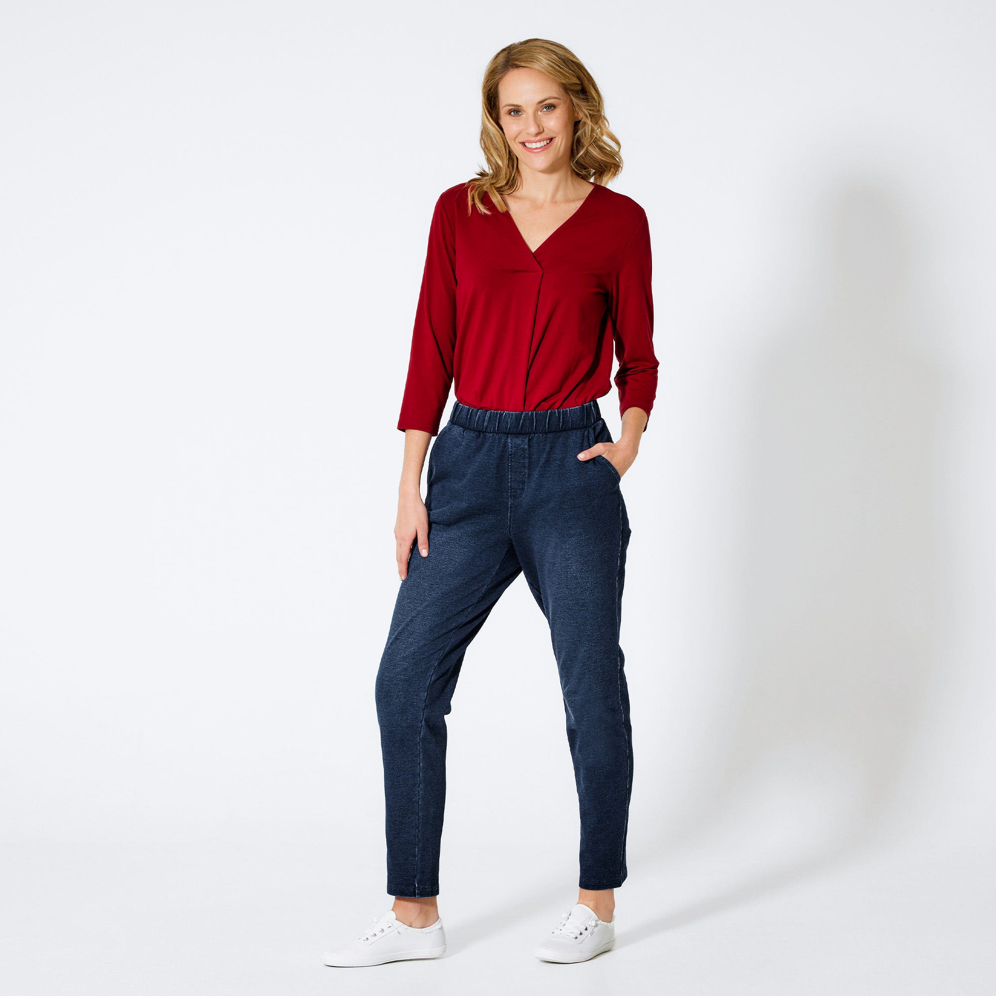 Damen-Sweat-Hose im Denim-Look