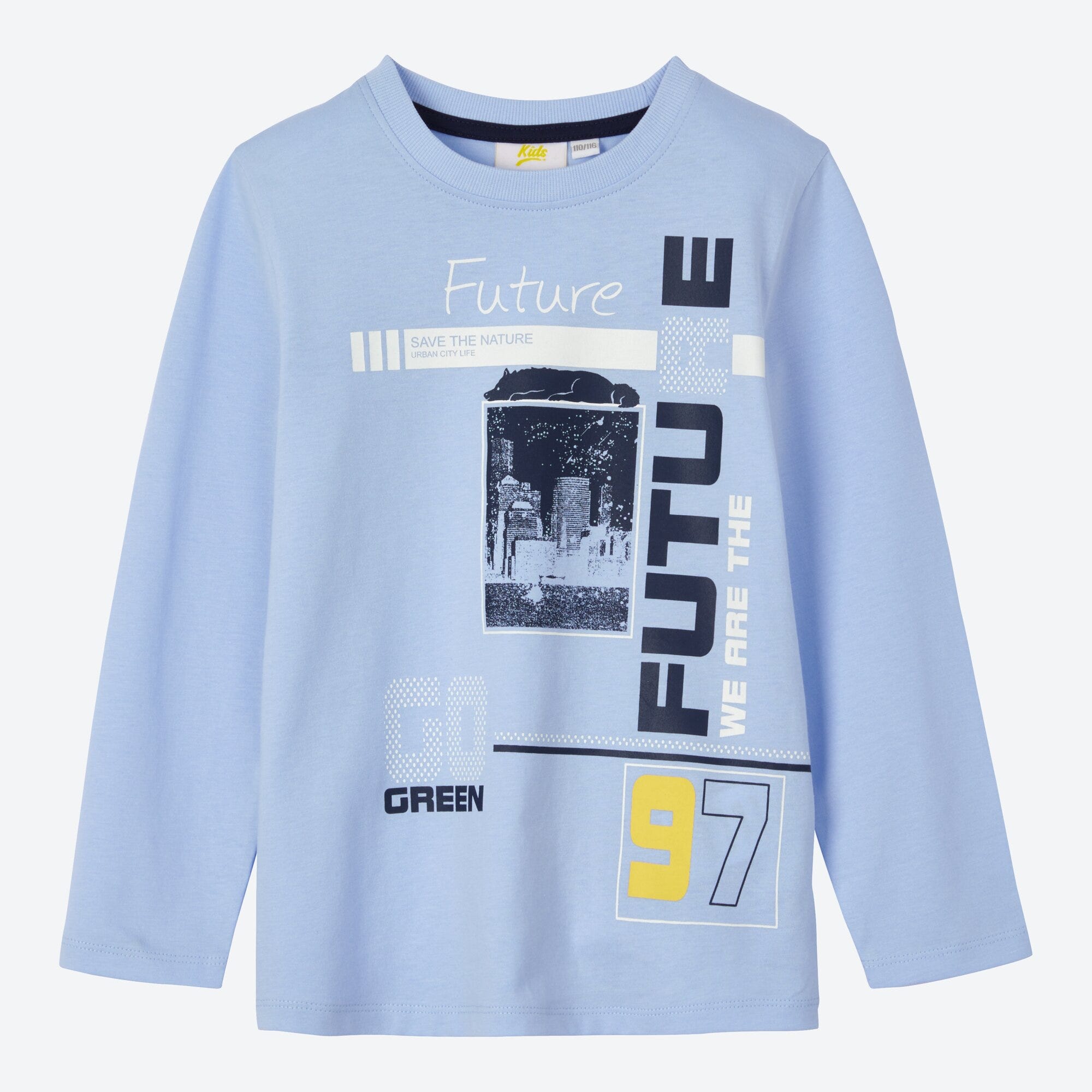 Jungen-Shirt mit modernem Frontaufdruck