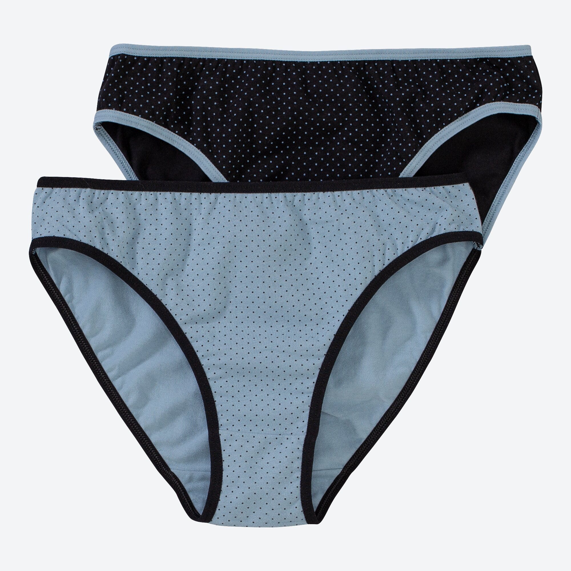 Damen-Minislip mit Kontrast-Einfassband, 2er-Pack