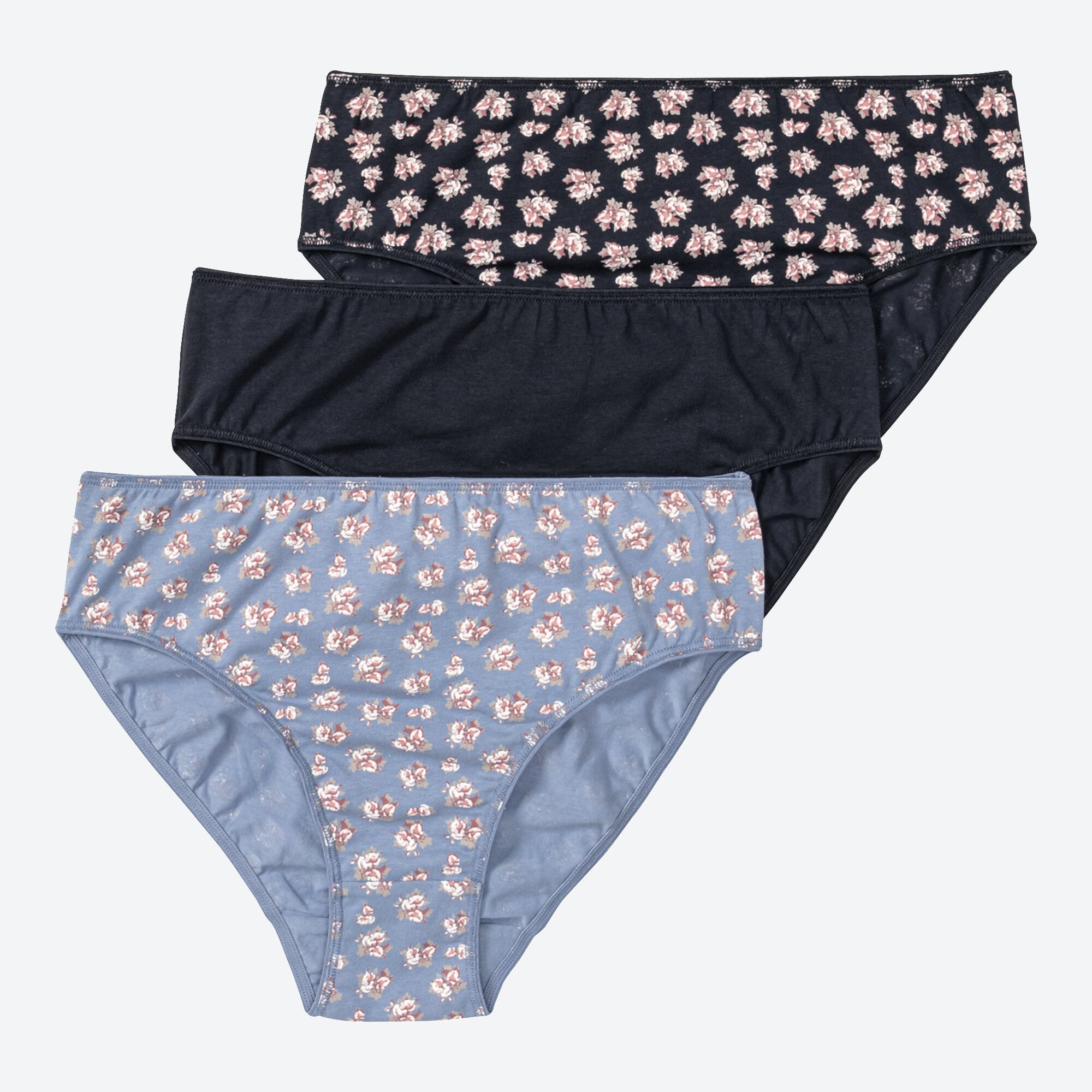 Damen-Rioslip mit Blumenmuster, 3er-Pack