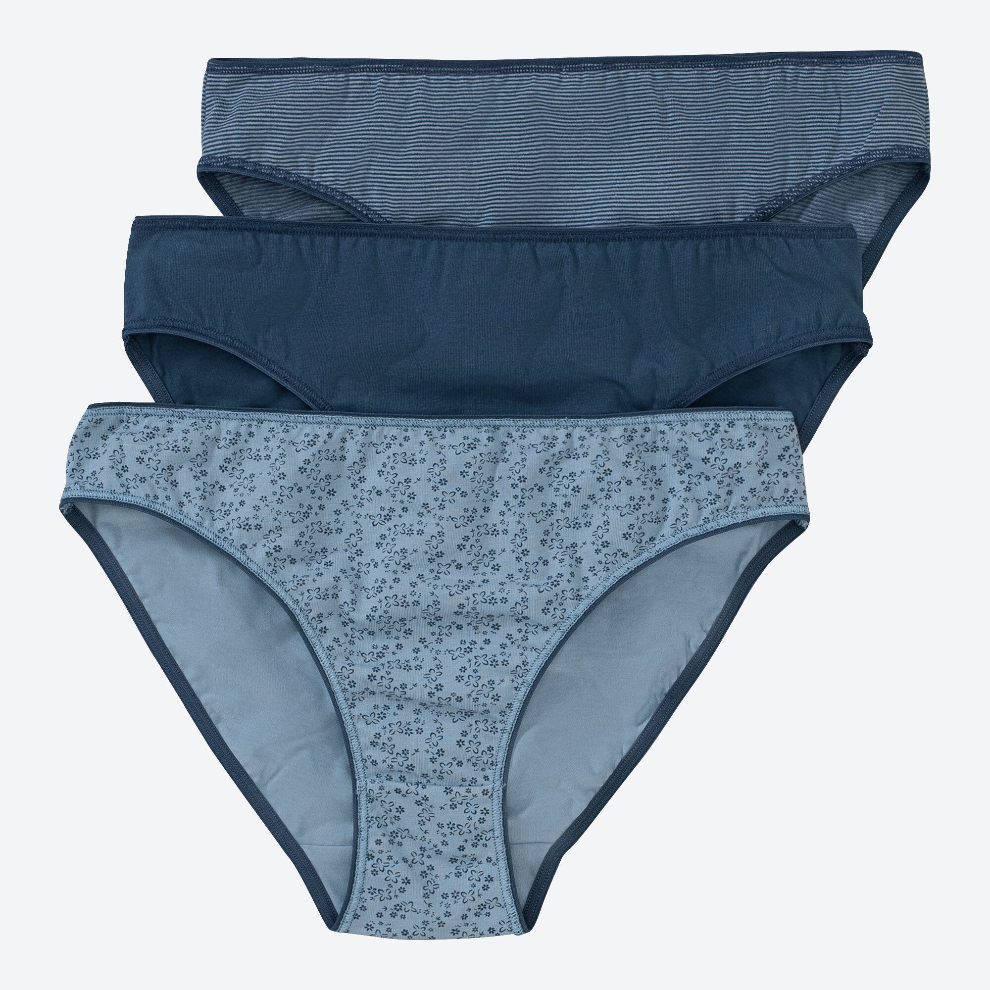 Damen-Minislip mit Ringelmuster, 3er-Pack