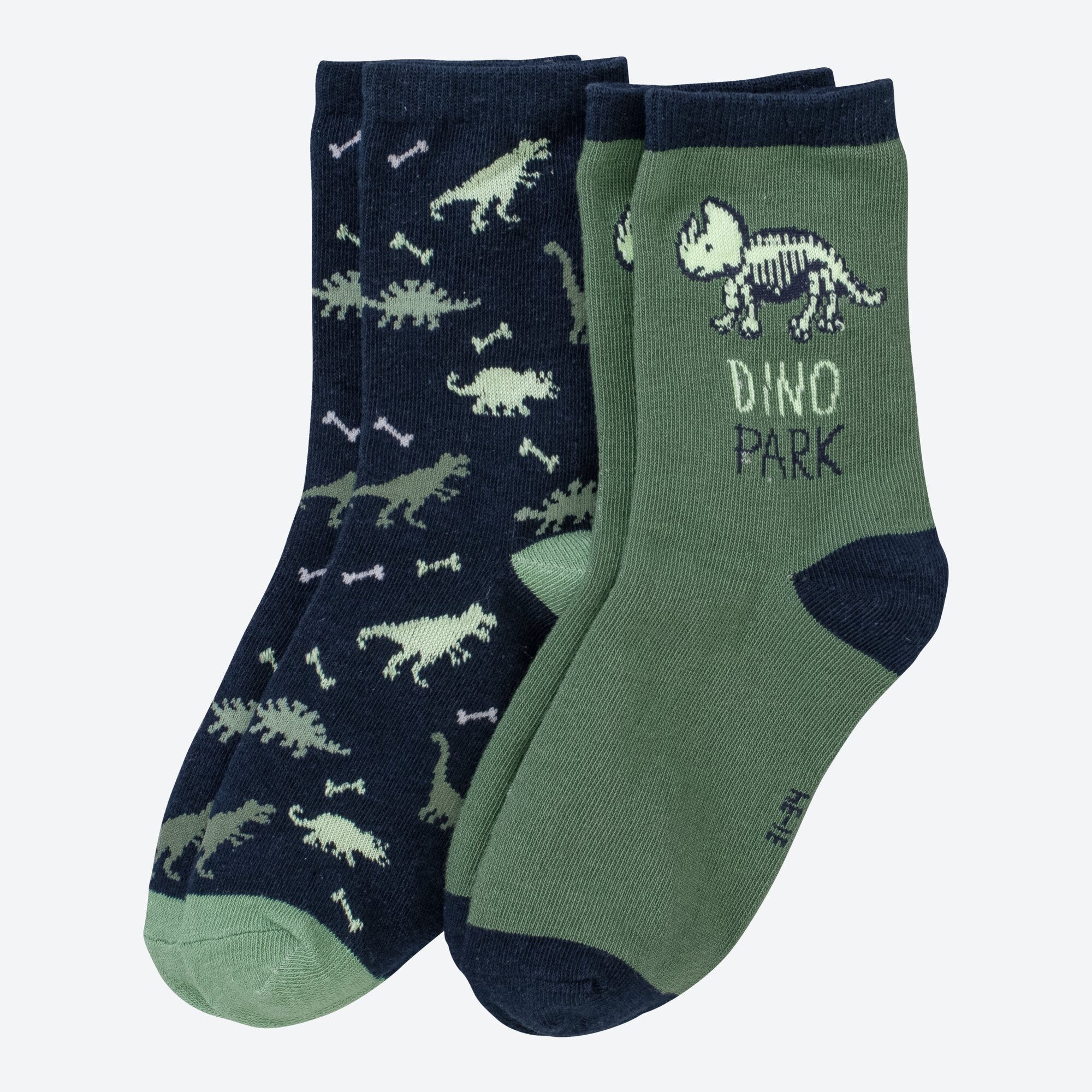 Kinder-Jungen-Socken mit Glow-in-the-Dark-Effekt, 2er-Pack