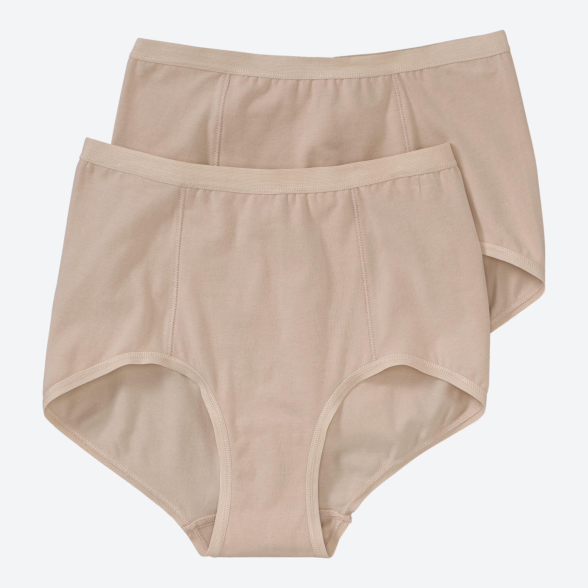 Damen-Taillenslip mit hohem Baumwoll-Anteil, 2er-Pack