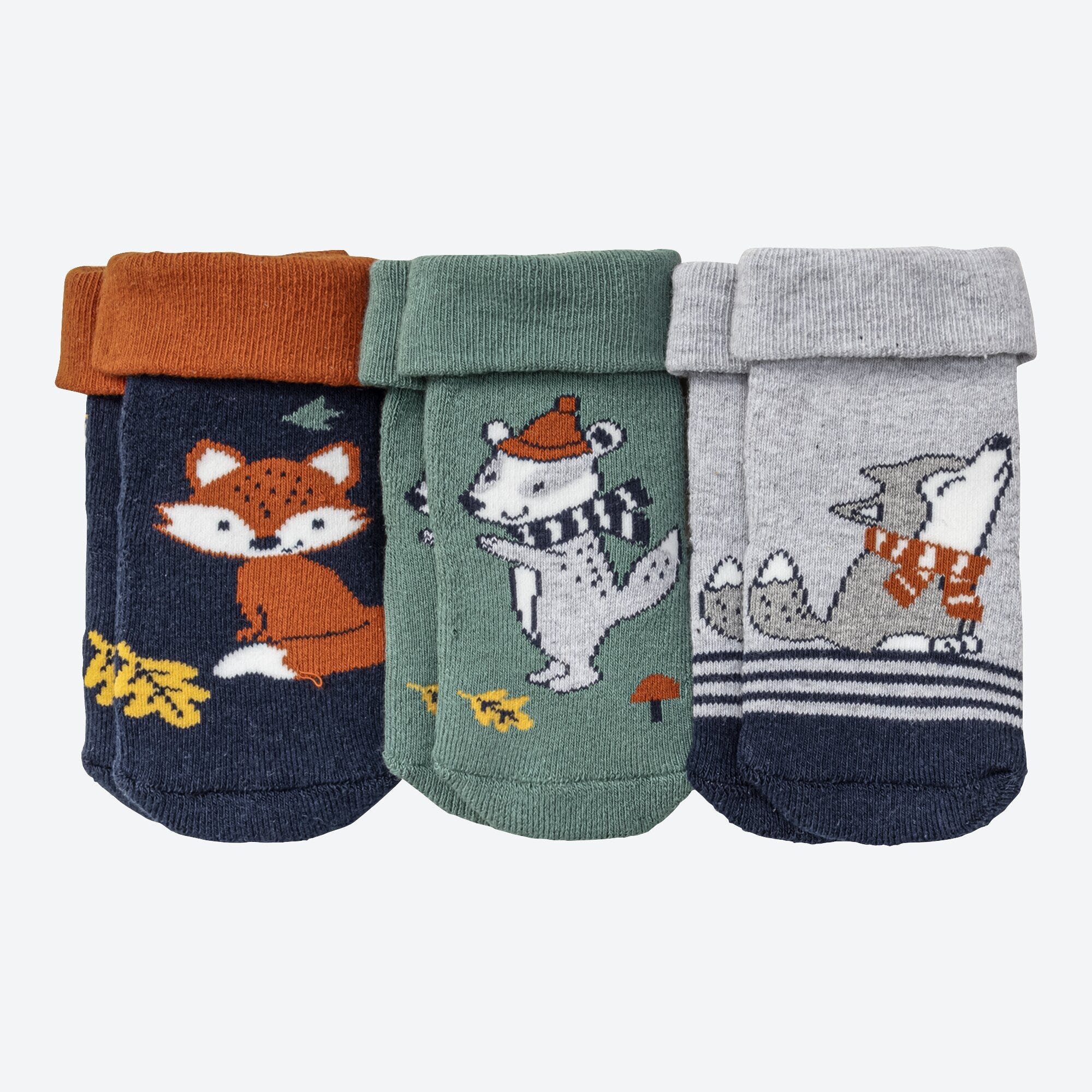 Baby.Jungen-Frottee-Socken, 3er-Pack