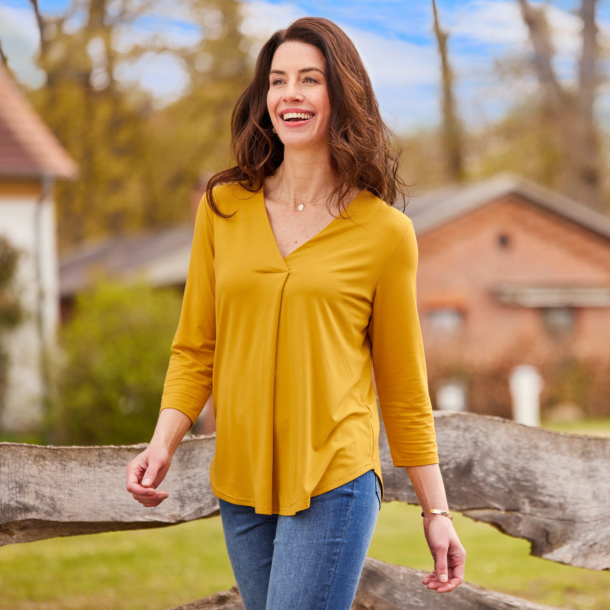 Damen-Blusenshirt mit schicker Falte