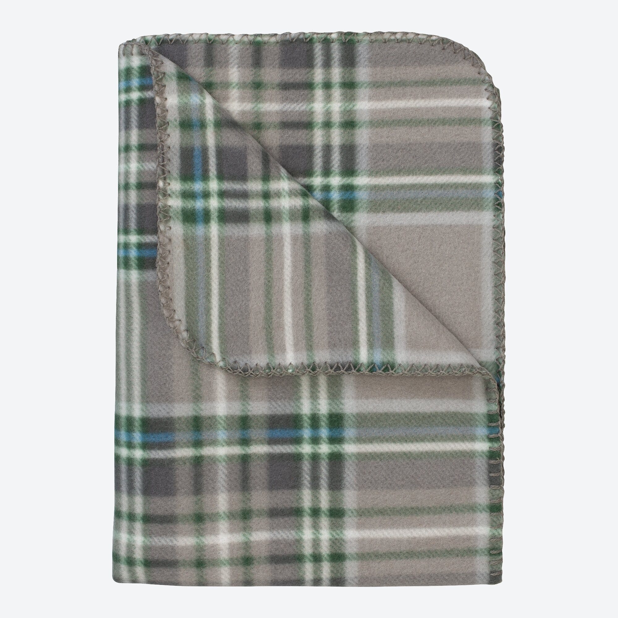 Polarfleece-Decke mit Karomuster, ca. 120x160cm