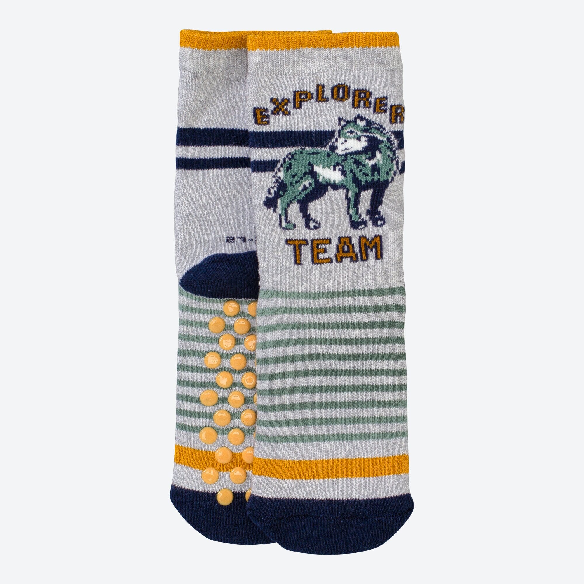 Jungen-ABS-Socken mit Wolf-Motiv