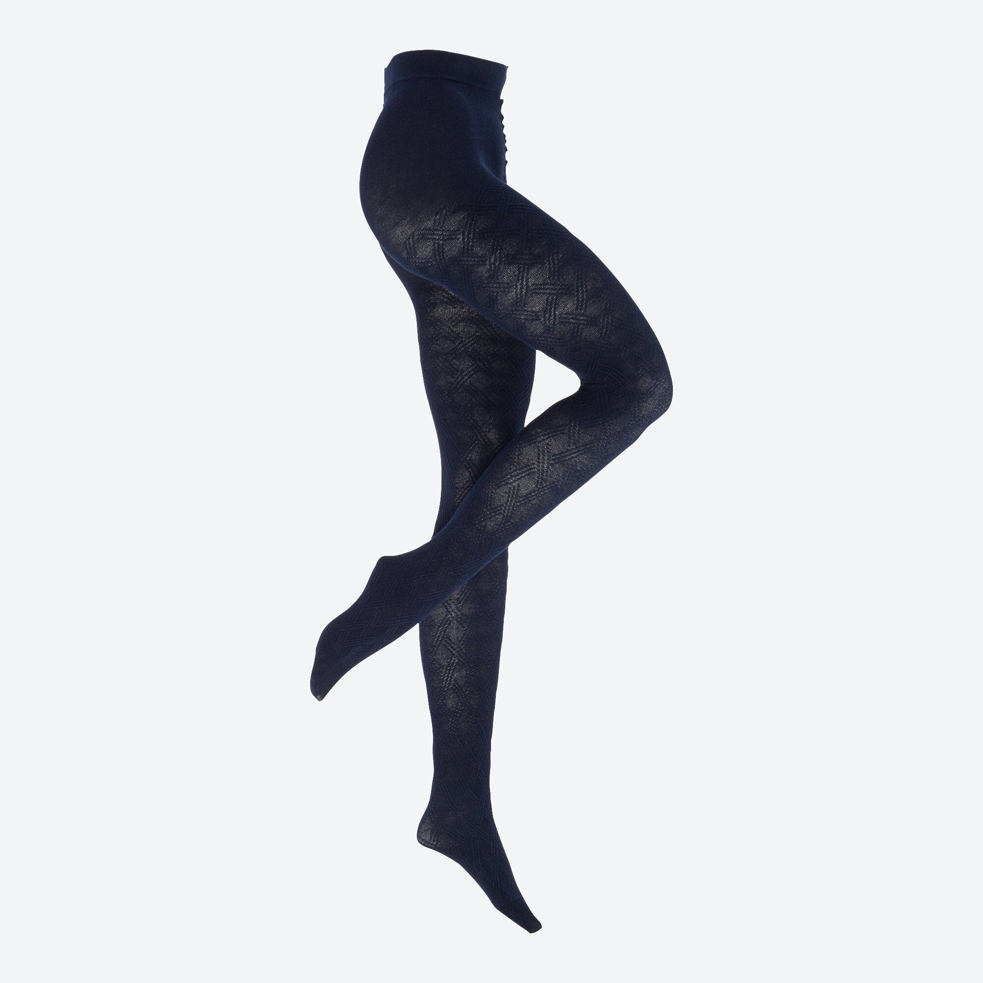 Damen-Strickstrumpfhose mit Rautenmuster