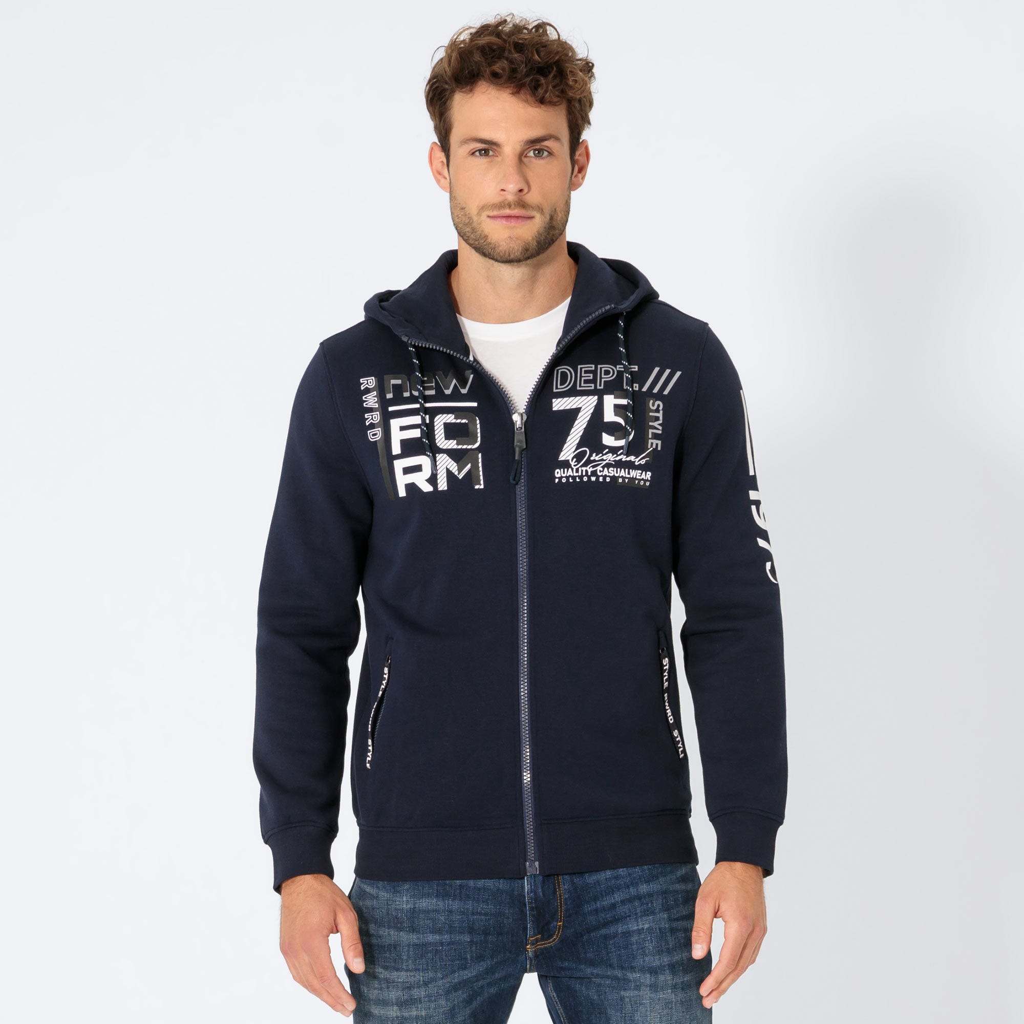 Herren-Sweatjacke mit Kapuze