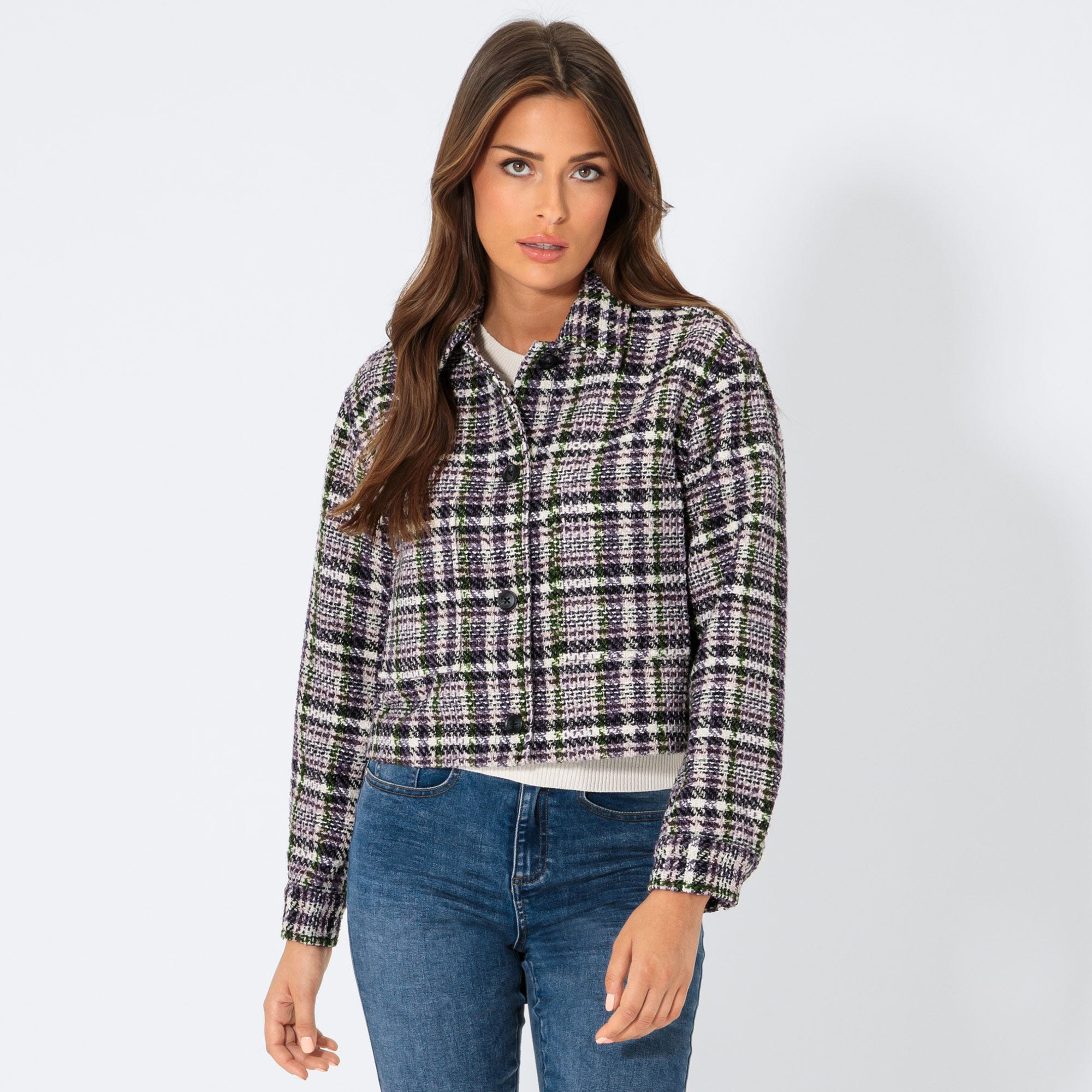 Damen-Jacke mit Karomuster