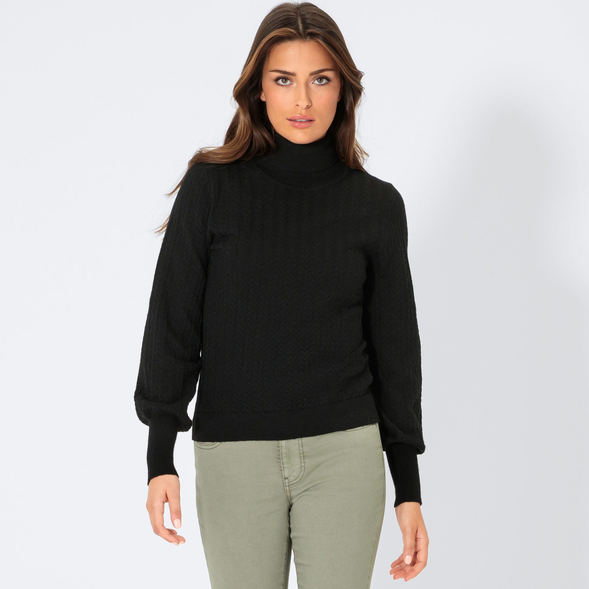 Damen-Pullover mit Strickmuster