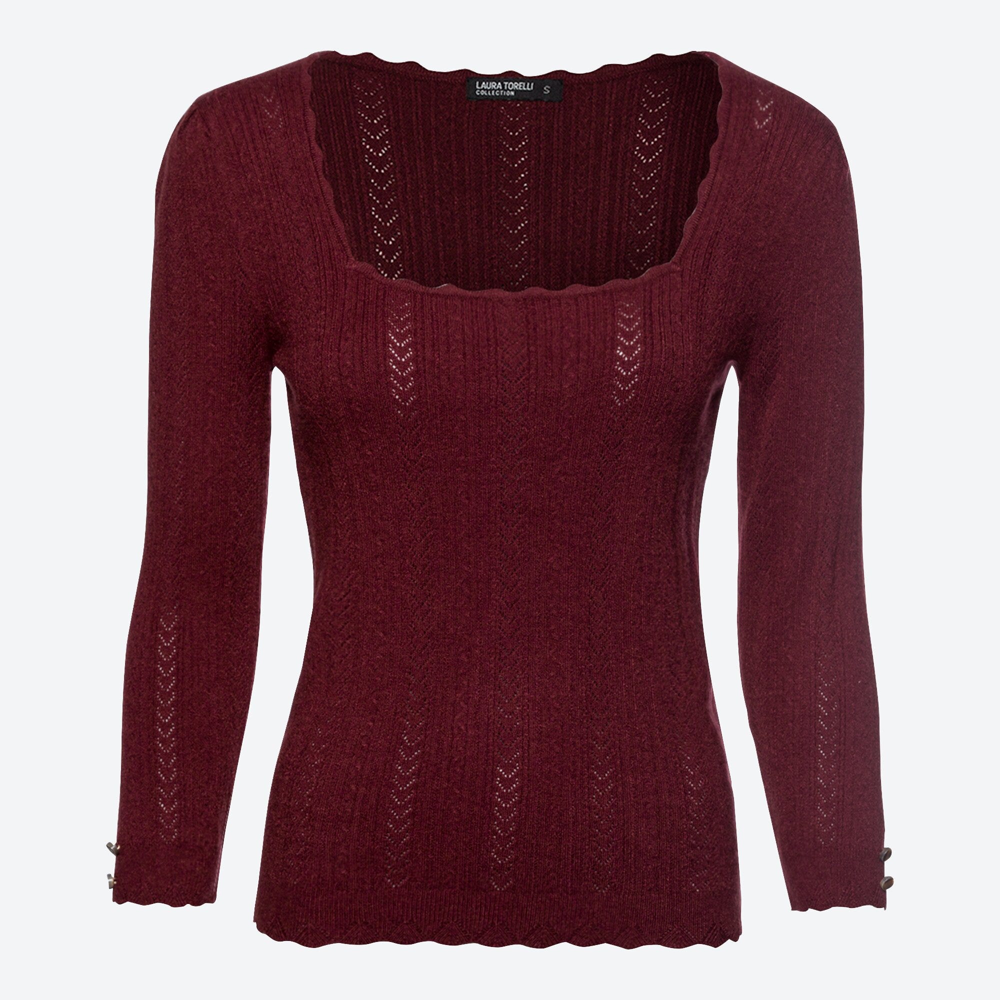 Damen-Pullover mit Strick-Muster