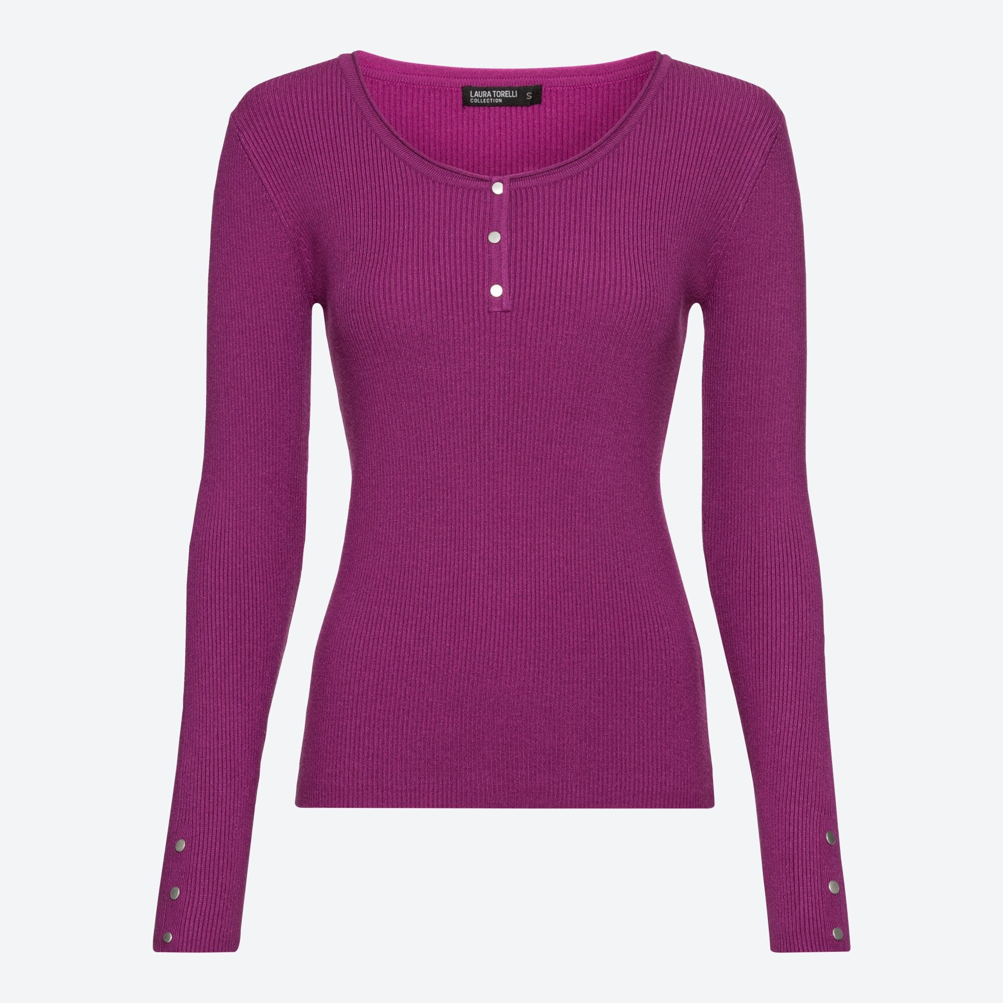 Damen-Sweatshirt in Ripp-Optik