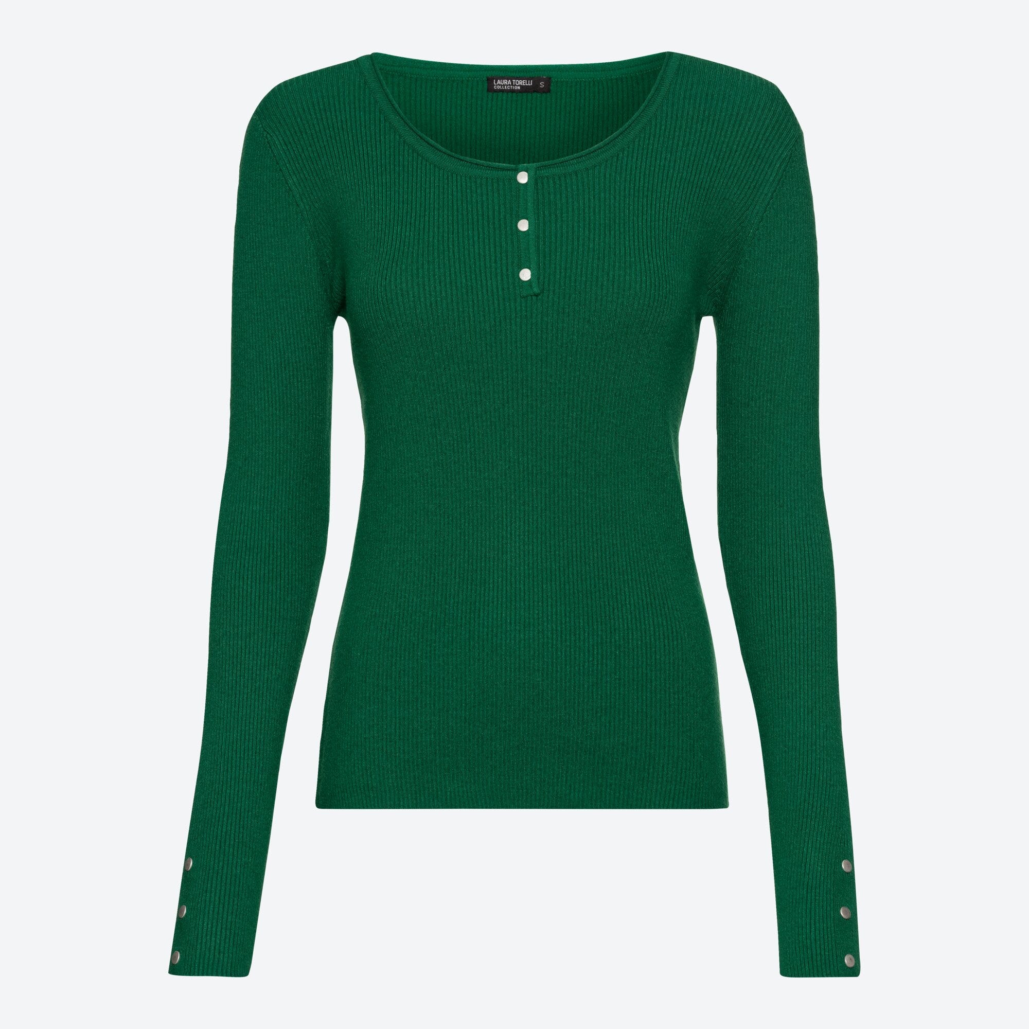 Damen-Sweatshirt in Ripp-Optik