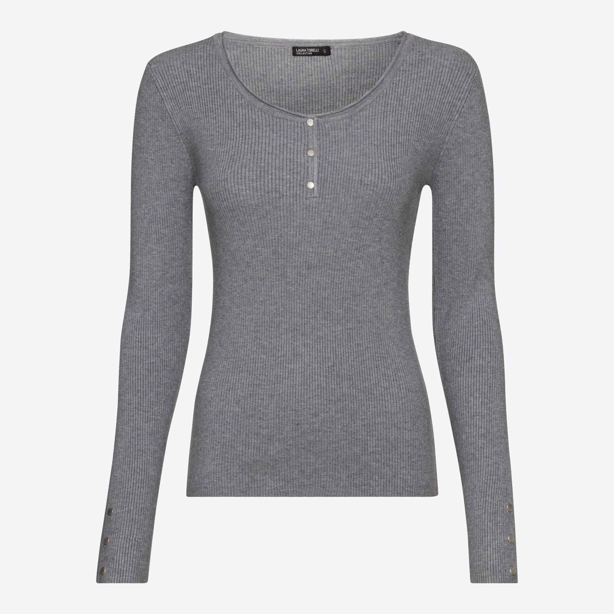 Damen-Sweatshirt in Ripp-Optik