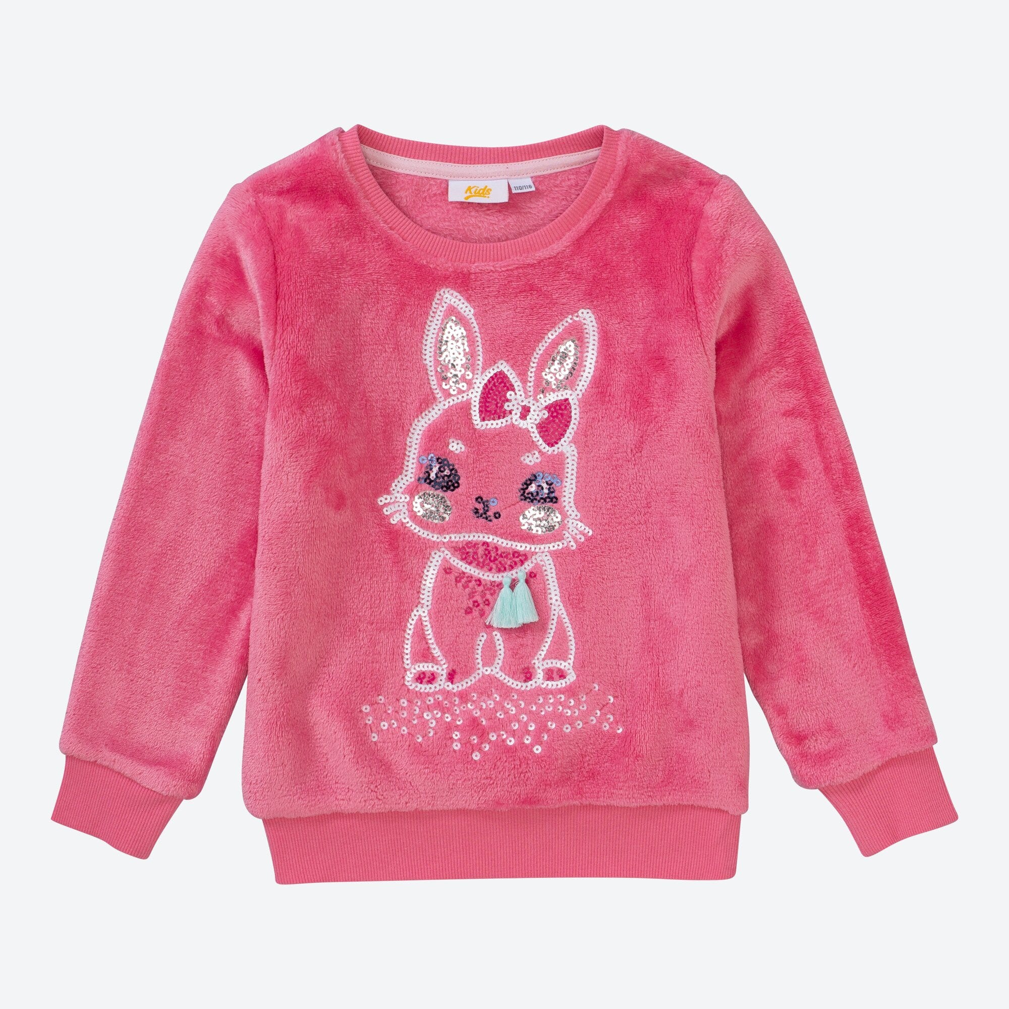 Kinder-Mädchen-Fleeceshirt mit Quasten
