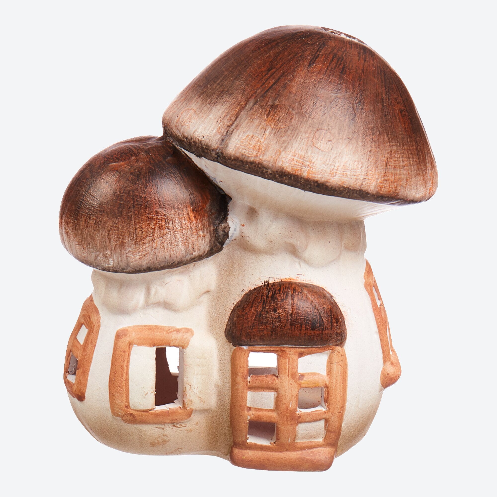 Teelichthalter "Pilzhaus", ca. 14x11x14cm