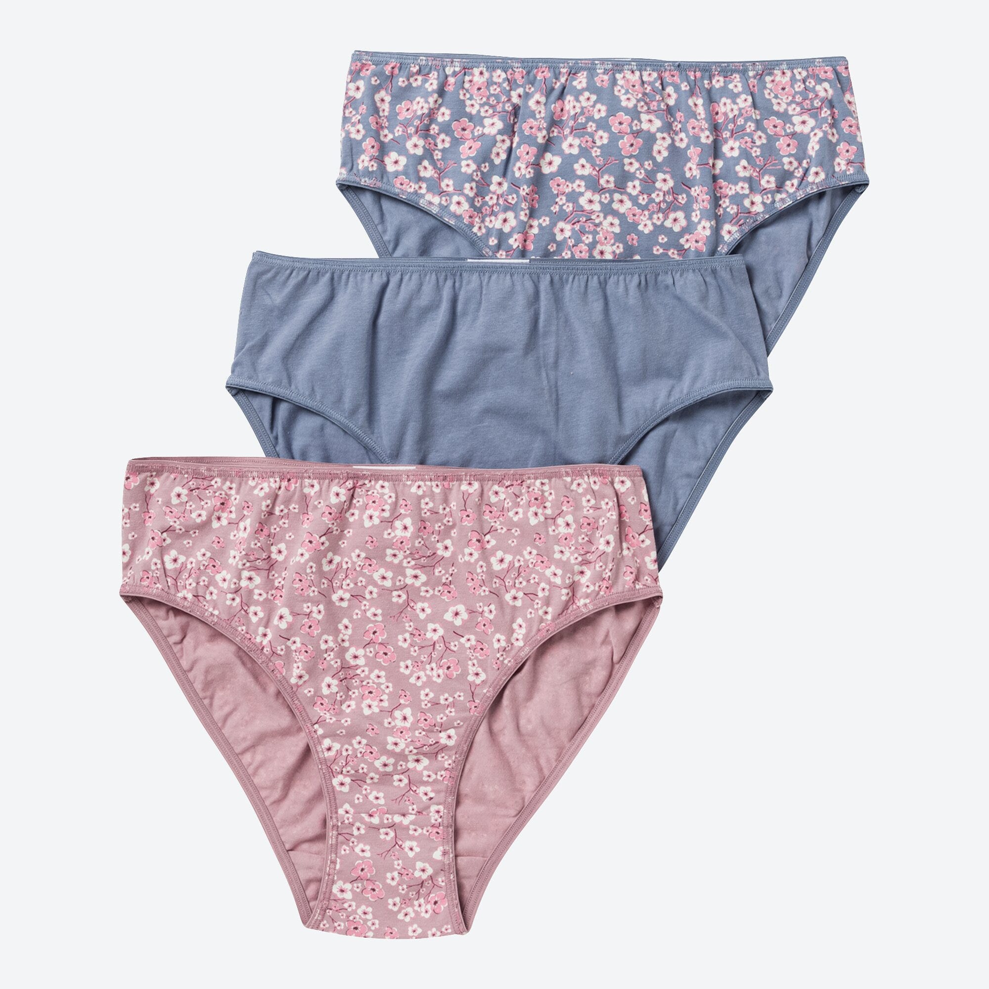 Damen-Rioslip mit Blumenmuster, 3er-Pack
