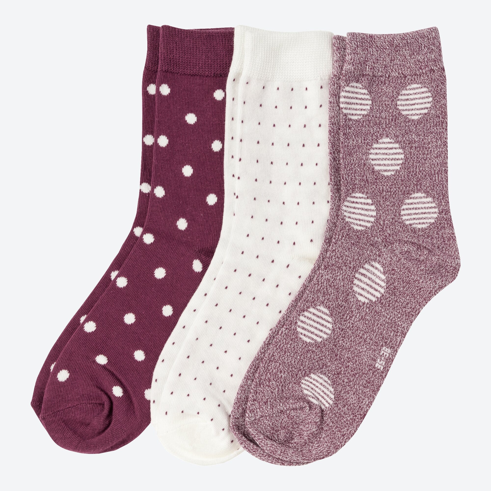 Damen-Socken mit Trend-Muster, 3er-Pack