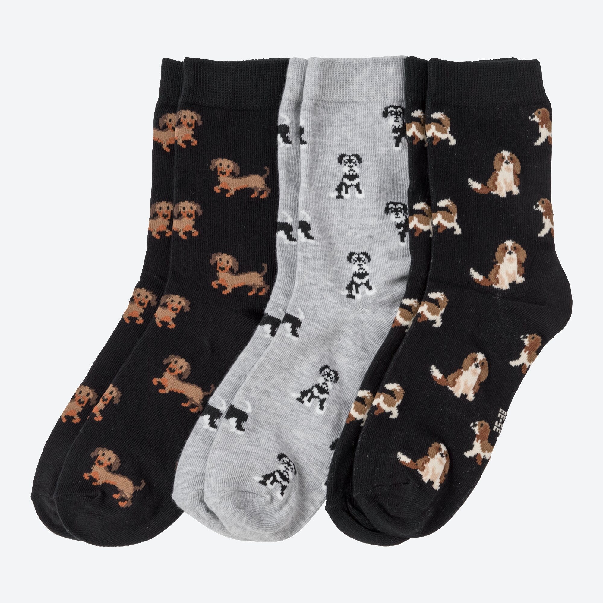 Damen-Socken mit Trend-Muster, 3er-Pack