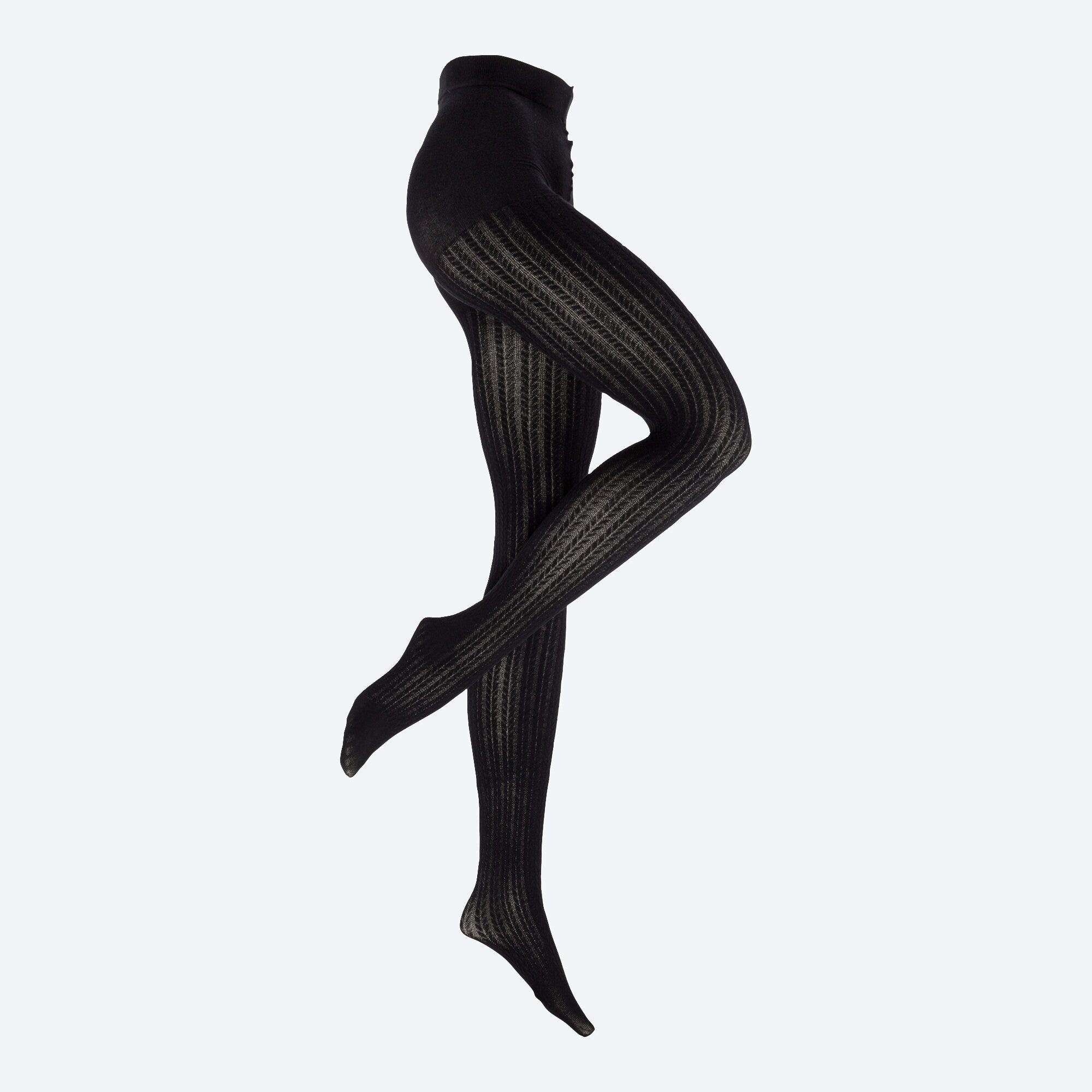 Damen-Strickstrumpfhose mit Zopfmuster