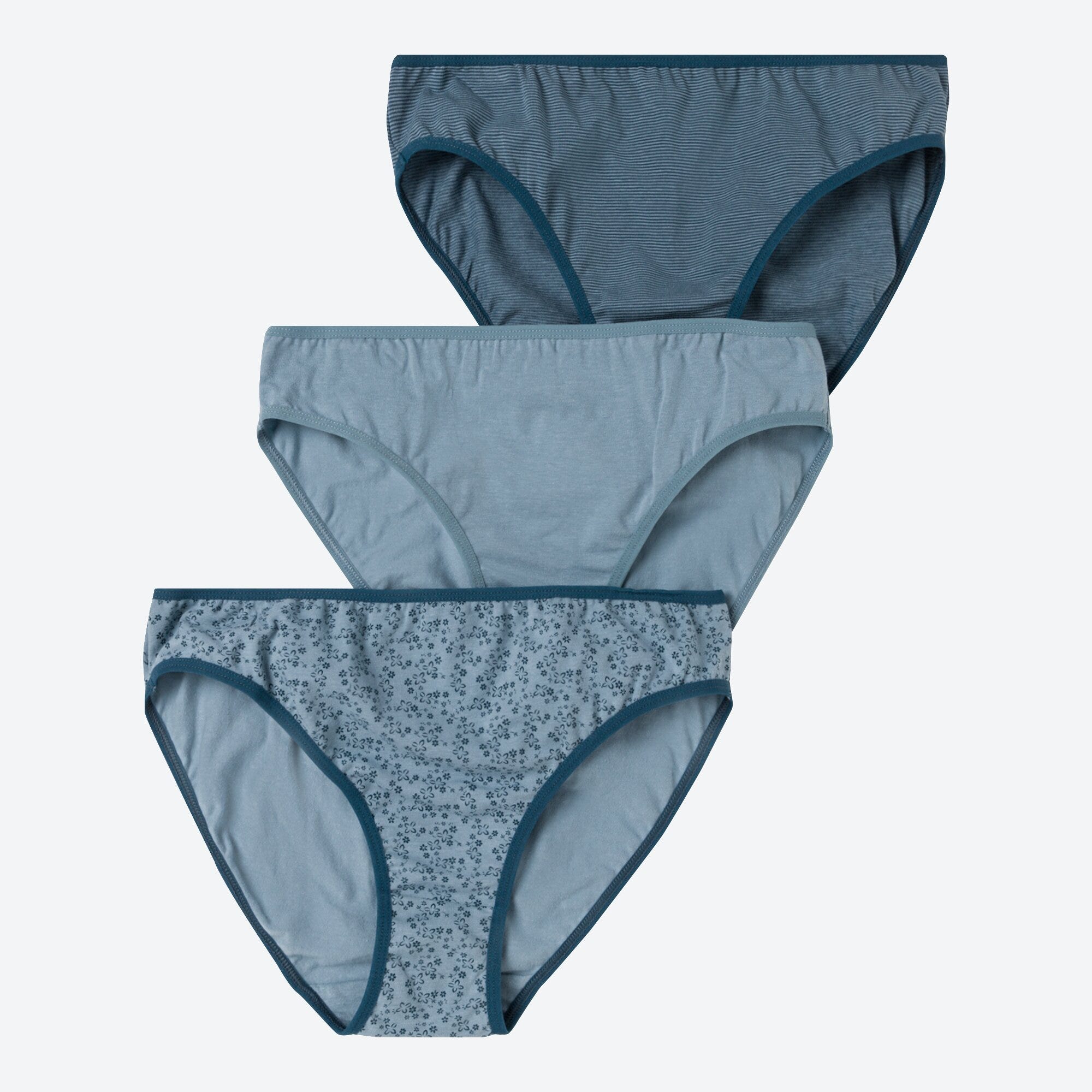 Damen-Minislip mit Blümchen-Muster, 3er-Pack