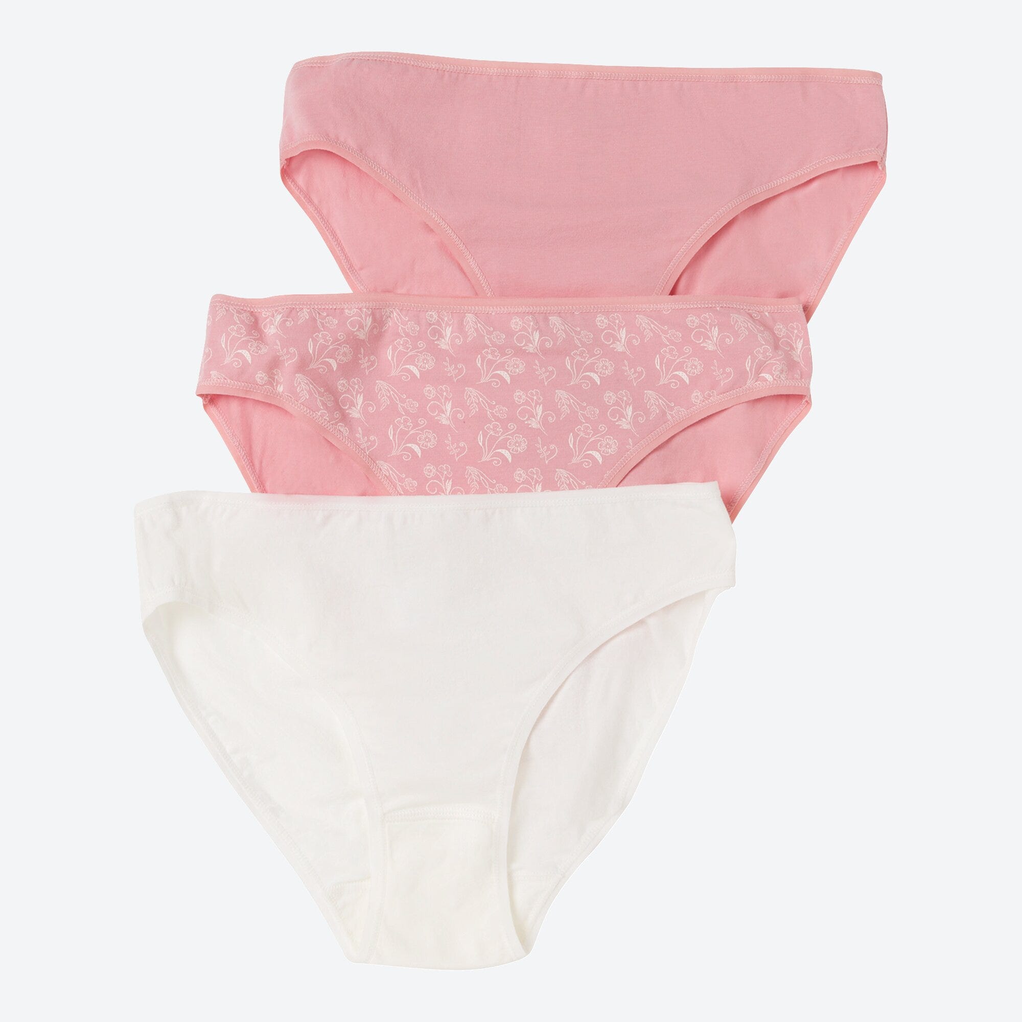 Damen-Minislip mit Blumenmuster, 3er-Pack