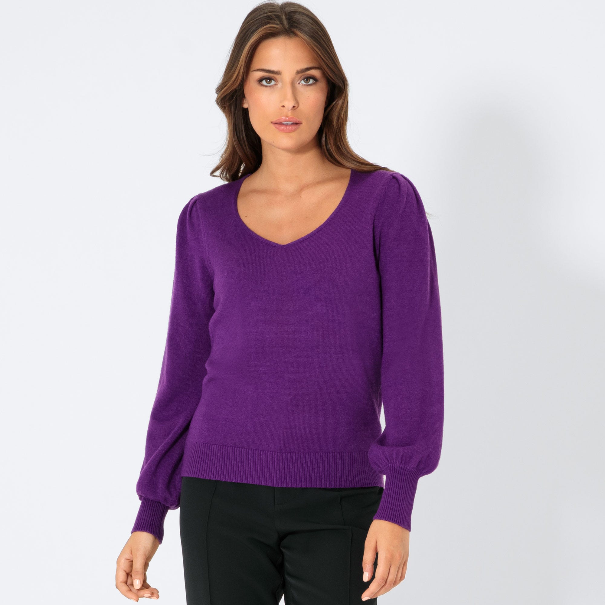 Damen-Pullover mit langen Ärmelbündchen