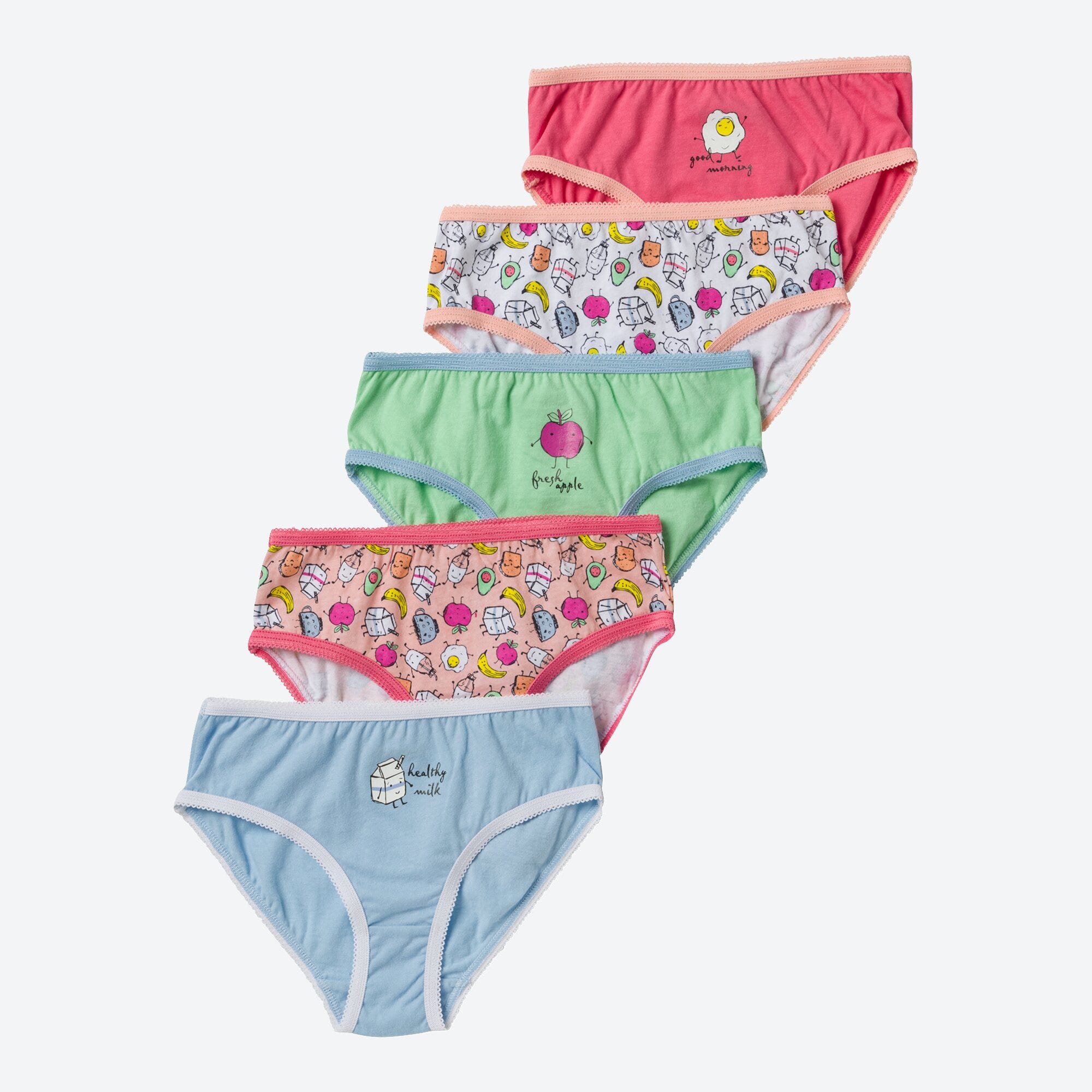Kinder-Mädchen-Slip in unterschiedlichen Designs, 5er-Pack