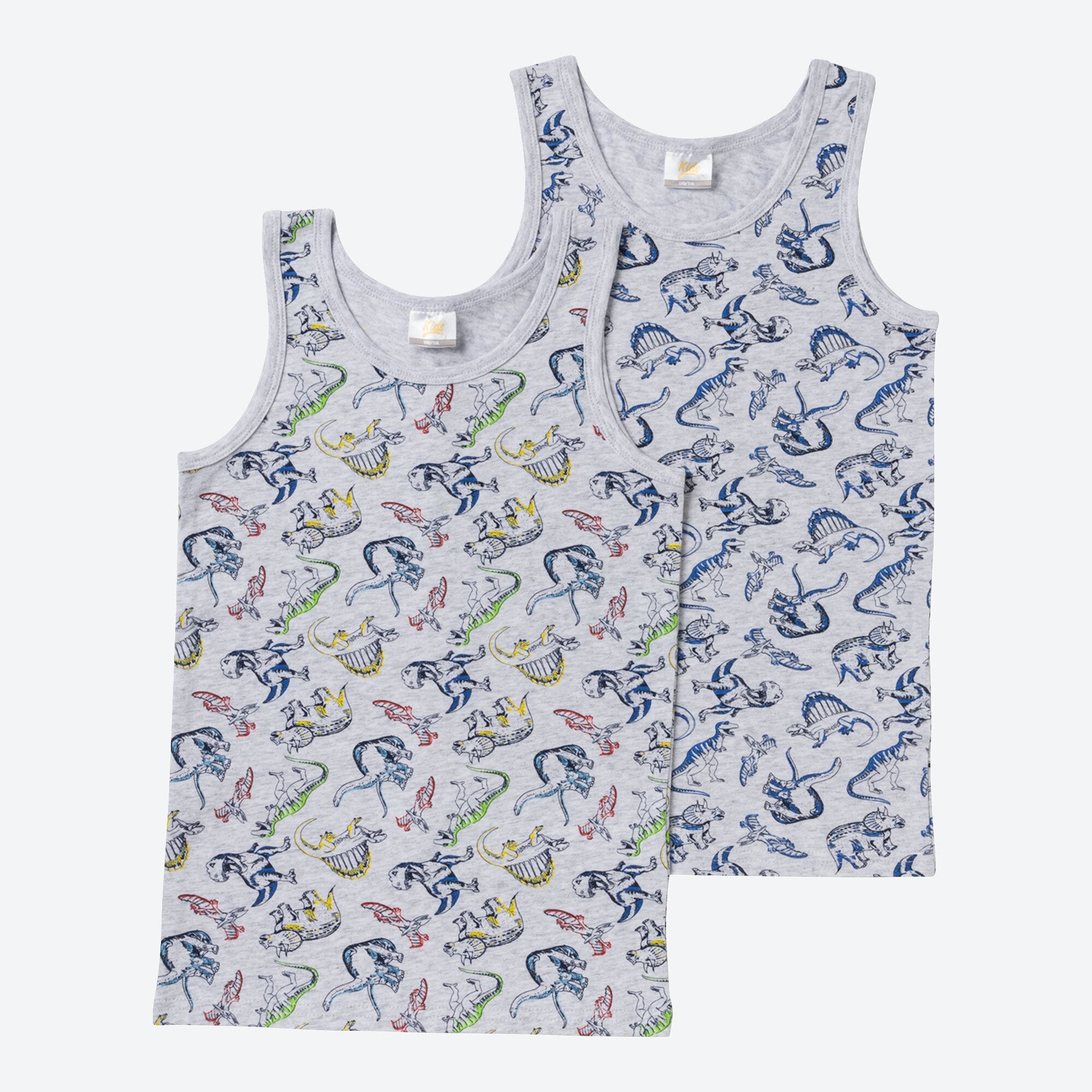 Kinder-Jungen-Unterhemd mit tollem Muster, 2er-Pack