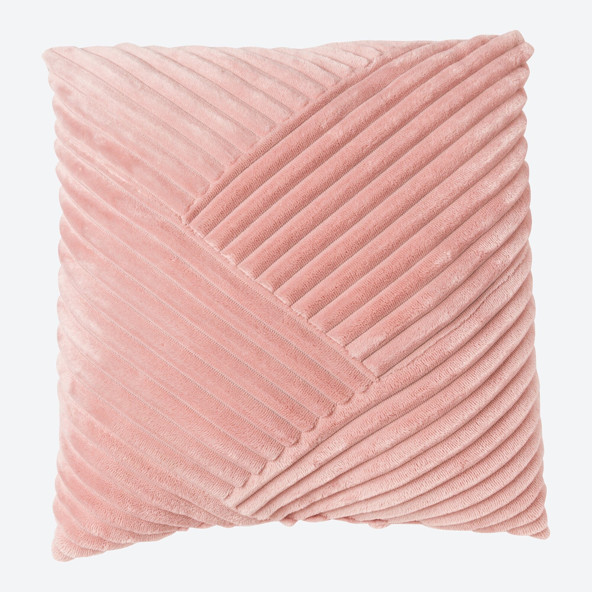 Deko-Kissen mit Flanell-Streifen, ca. 45x45cm