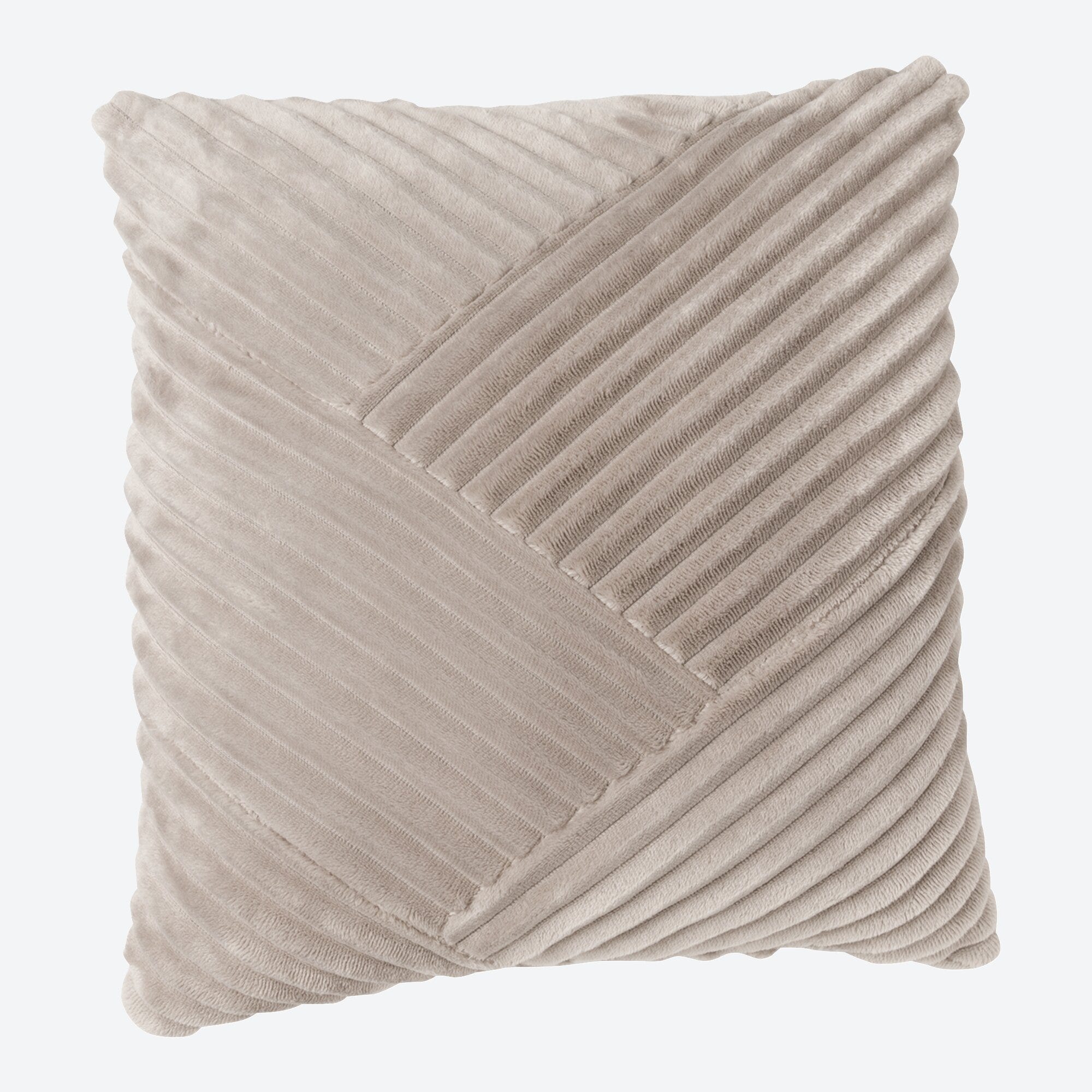 Deko-Kissen mit Flanell-Streifen, ca. 45x45cm