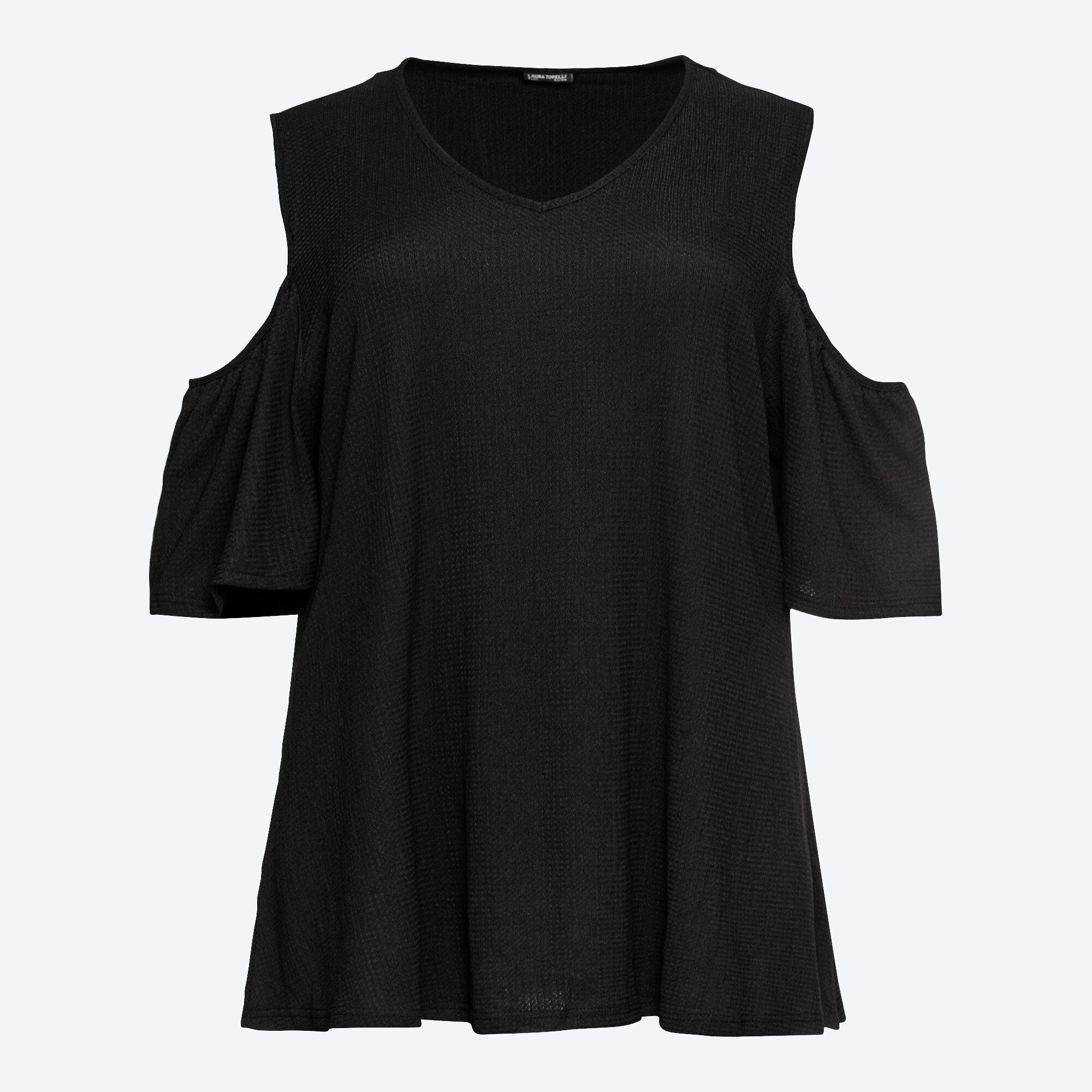 Schulterfreies Damen-T-Shirt, große Größen