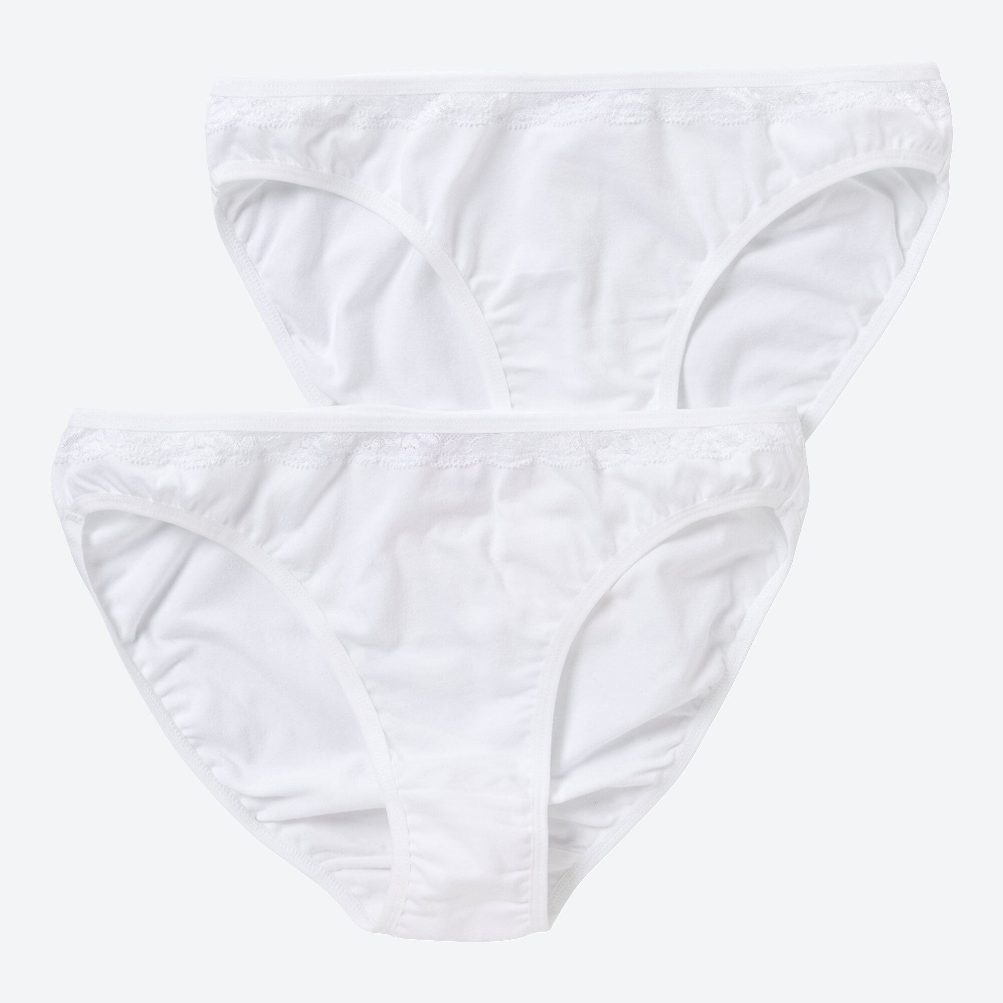 Damen-Minislip mit Spitzeneinsatz, 2er-Pack