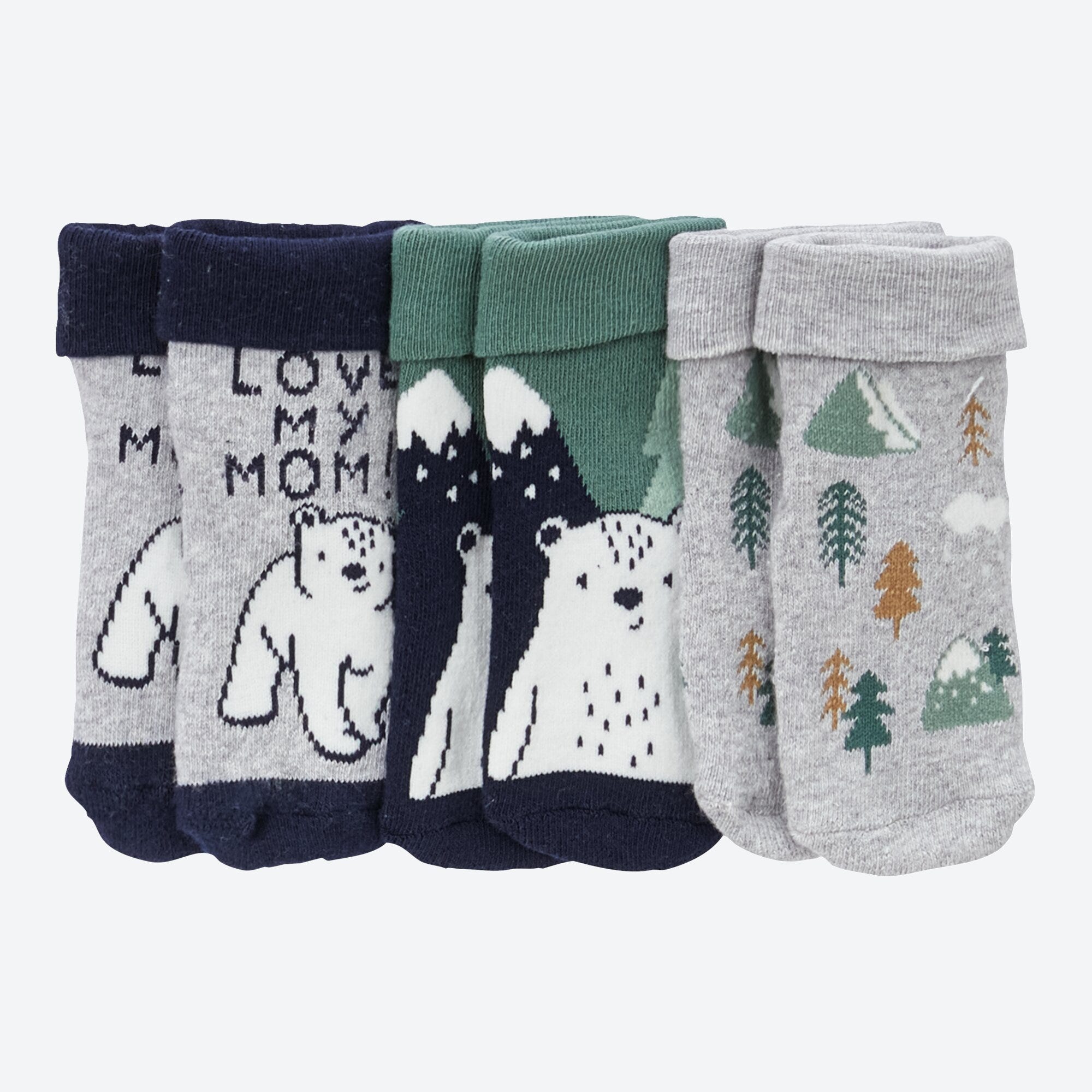 Baby-Jungen-Socken in verschiedenen Designs, 3er-Pack