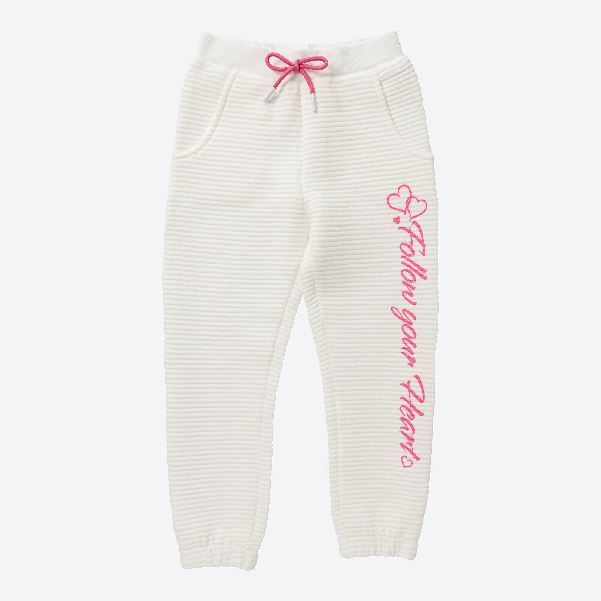 Mädchen-Sweat-Hose mit Streifen-Struktur