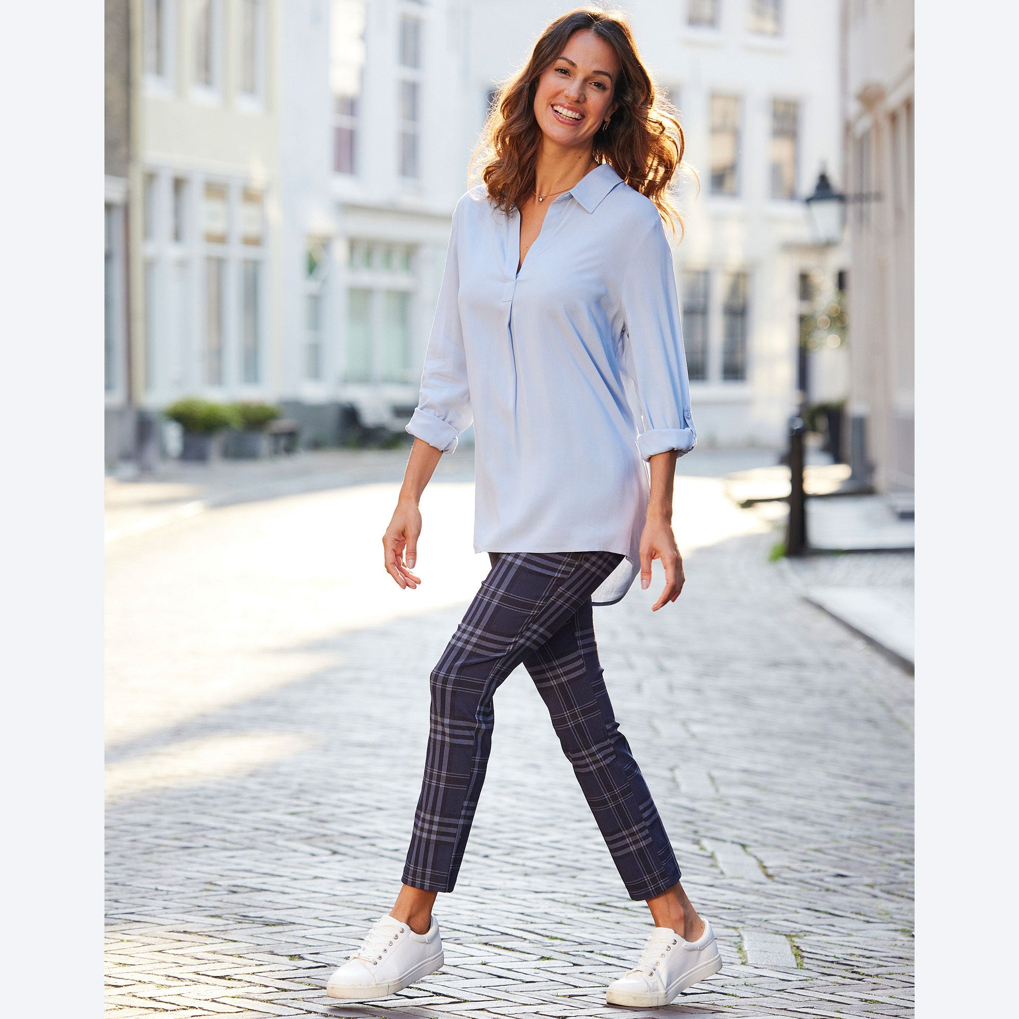 Damen-Stoffhose mit Viskose