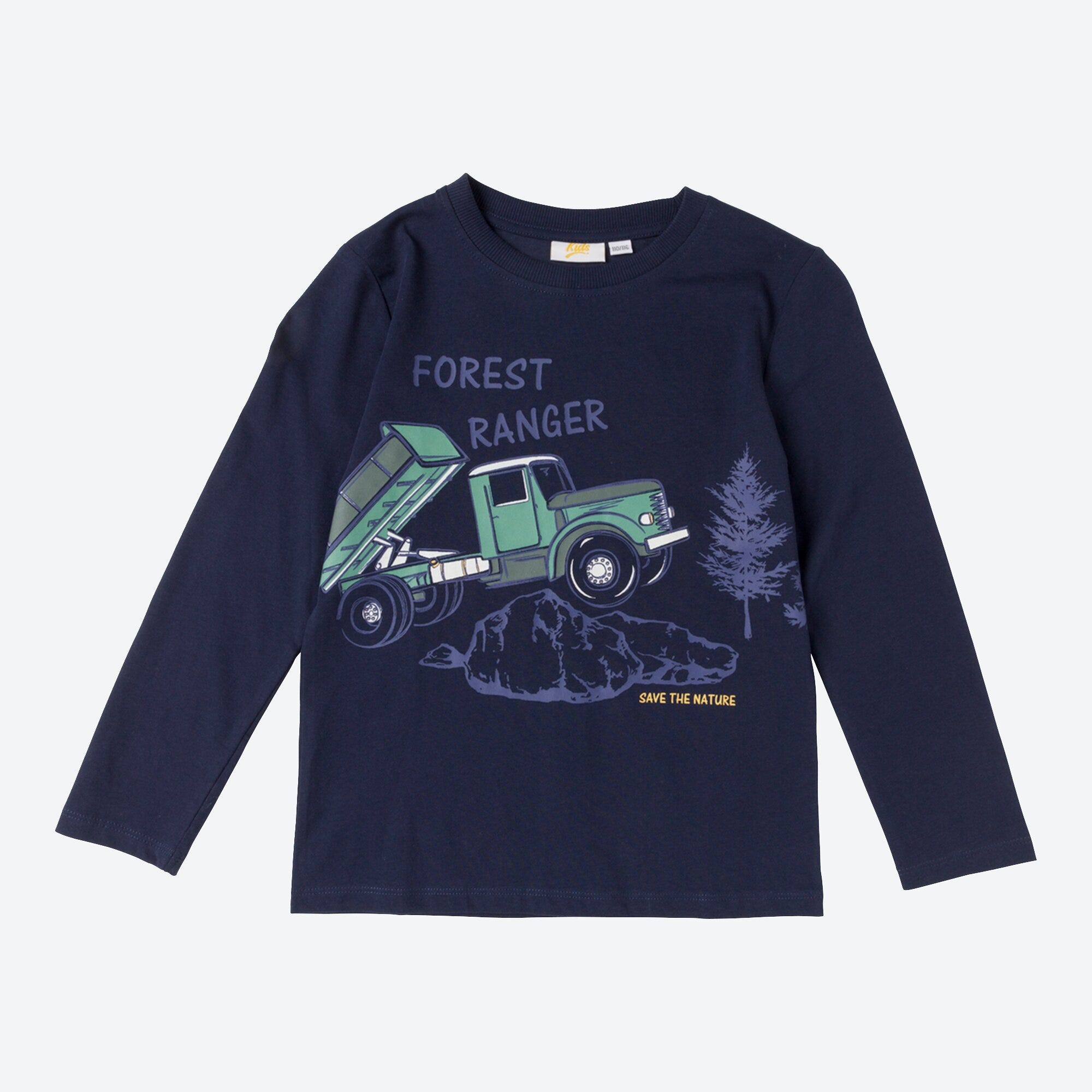 Jungen-Shirt mit LKW-Frontaufdruck