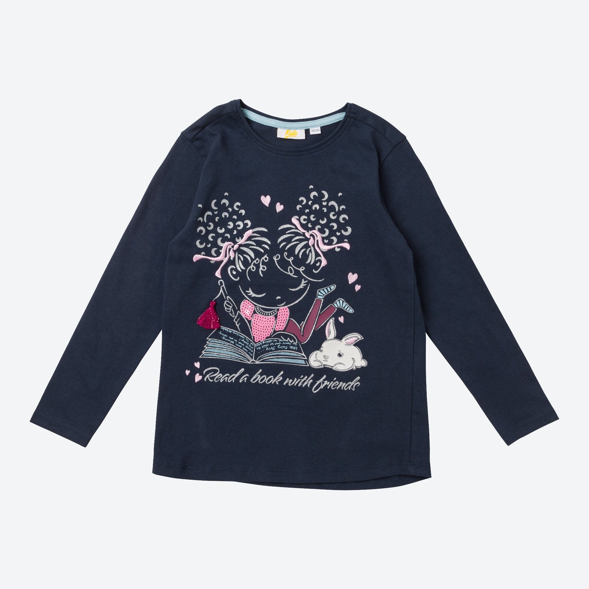 Kinder-Mädchen-Shirt mit Pailletten