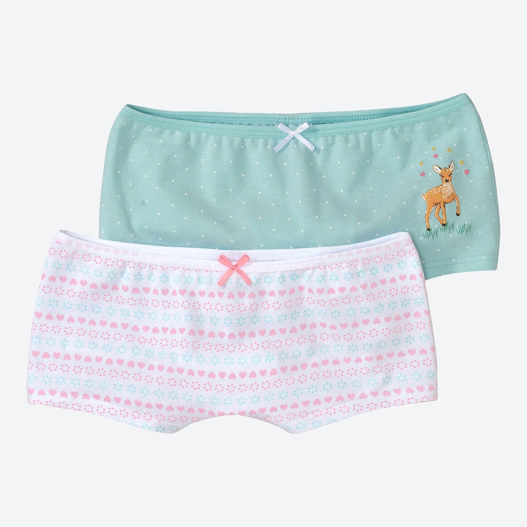 Mädchen-Panty mit Zierschleife, 2er-Pack