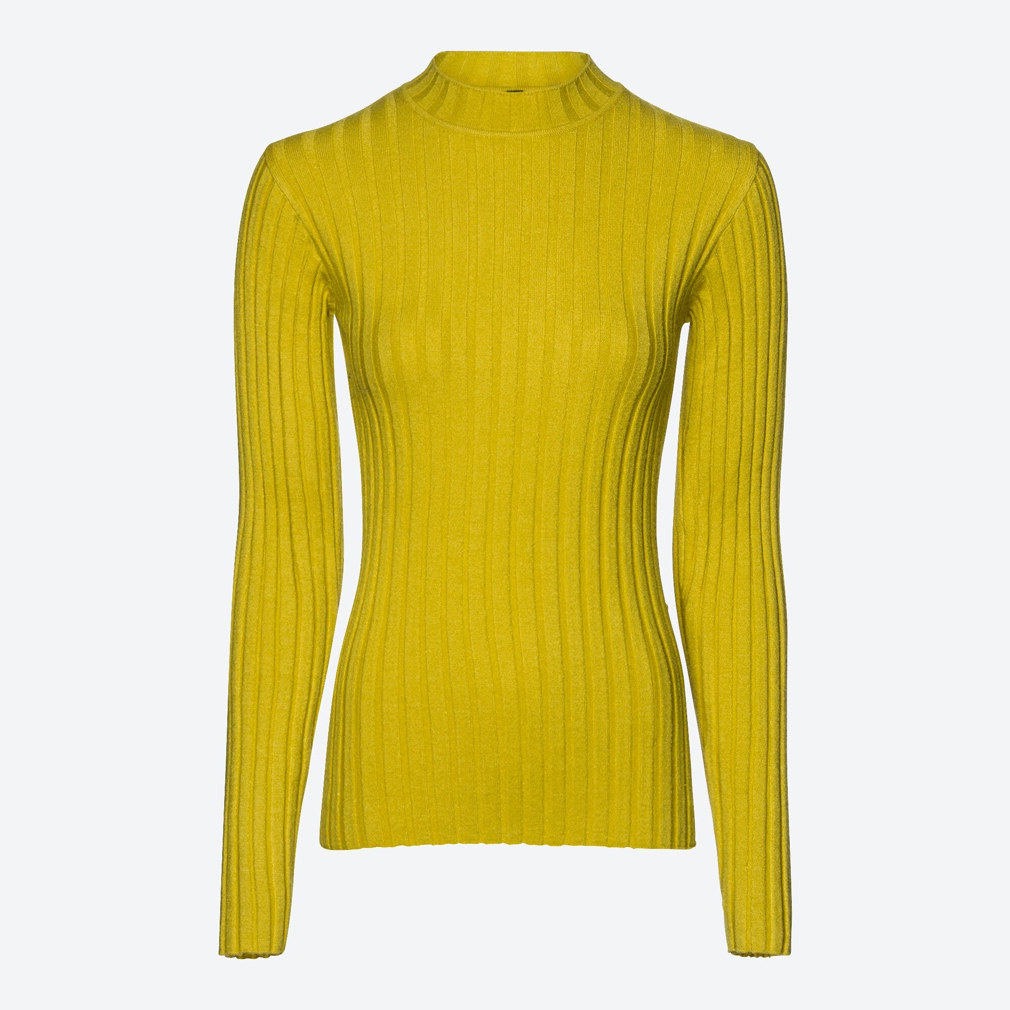 Damen-Ripperpullover mit Stehkragen