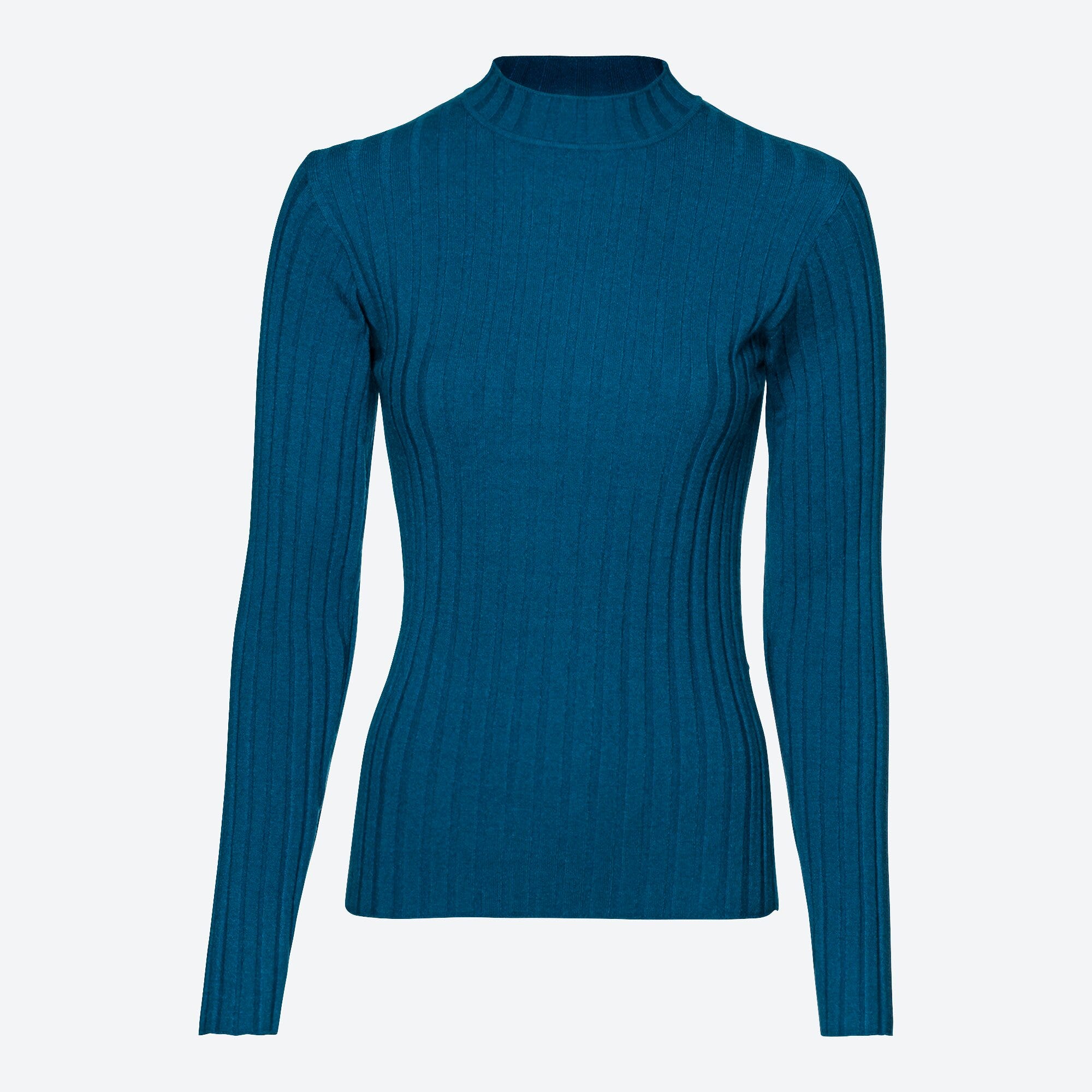 Damen-Ripperpullover mit Stehkragen