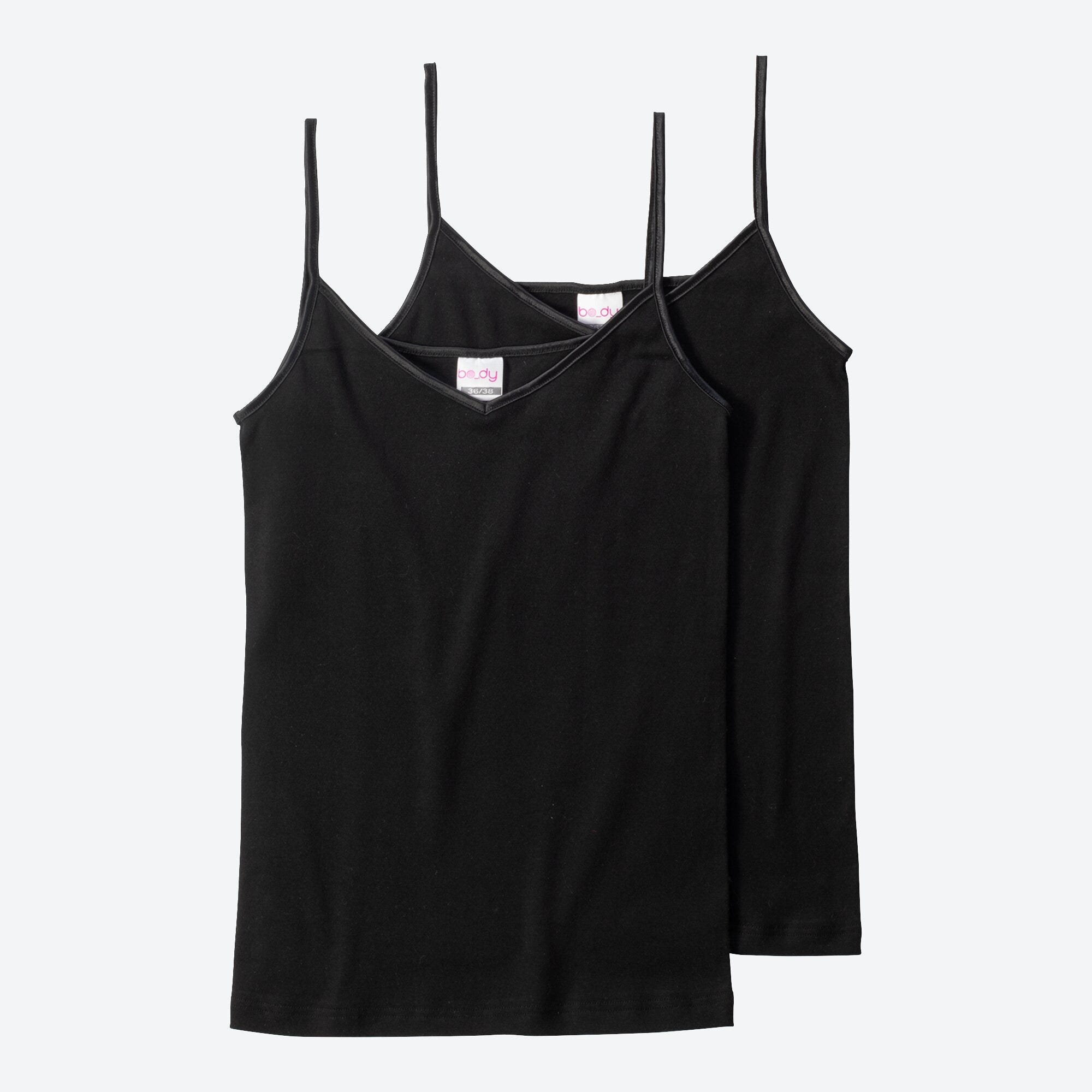 Damen-Unterhemd mit Spaghetti-Trägern, 2er-Pack
