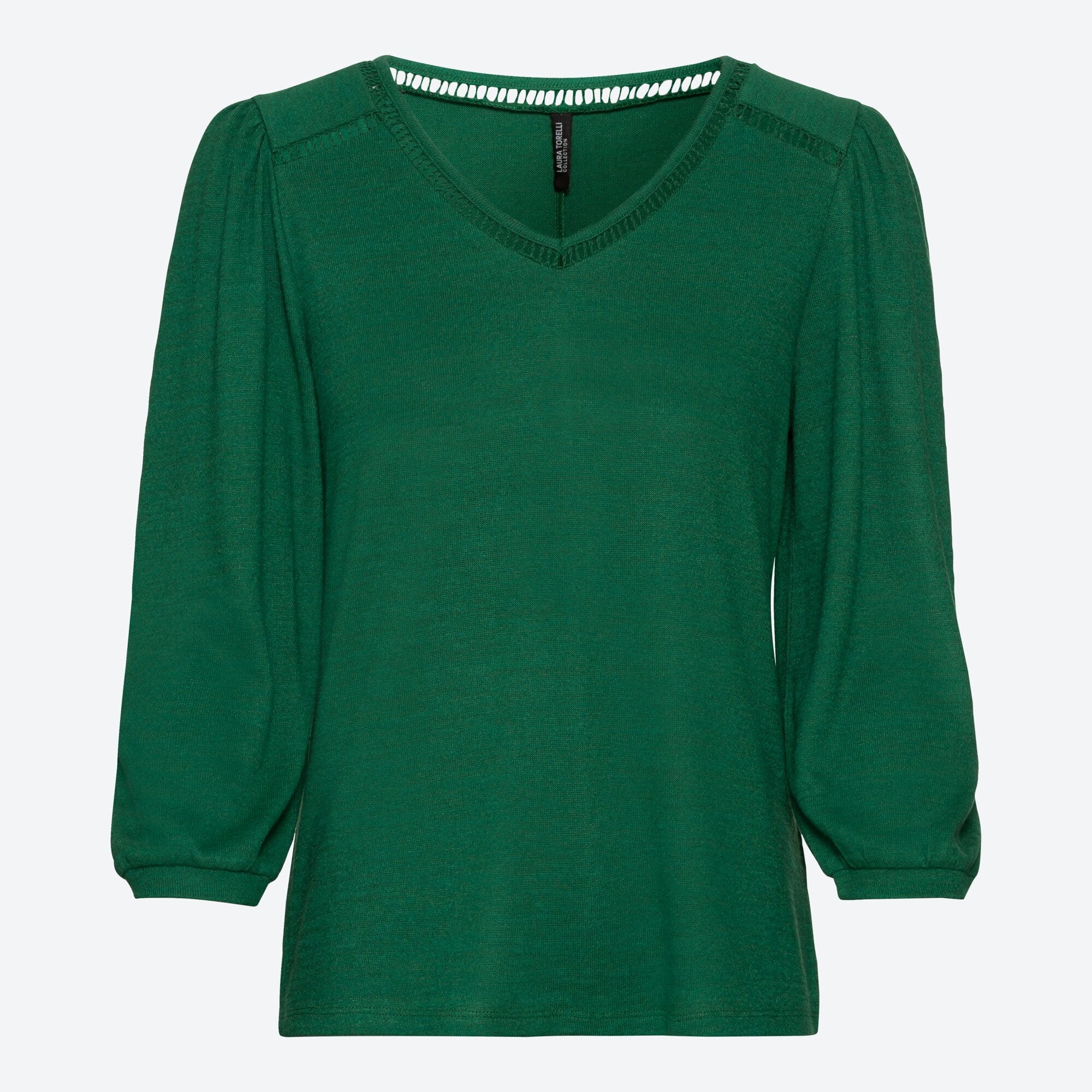 Damen-Shirt mit Hohlsaum-Spitze