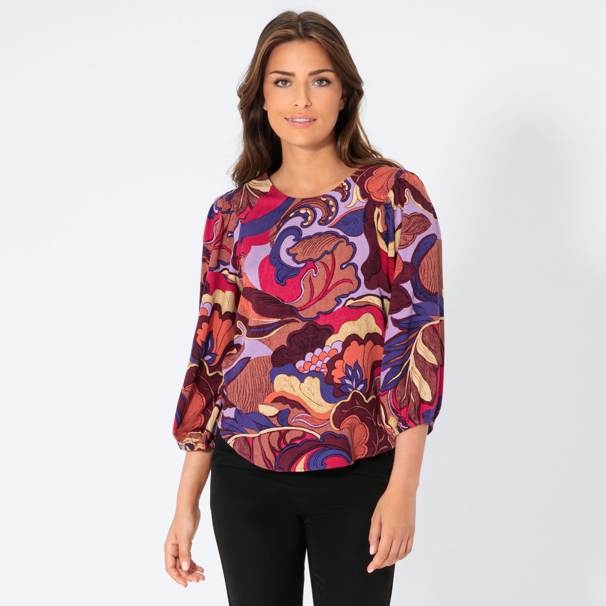 Damen-Bluse mit trendigem Muster