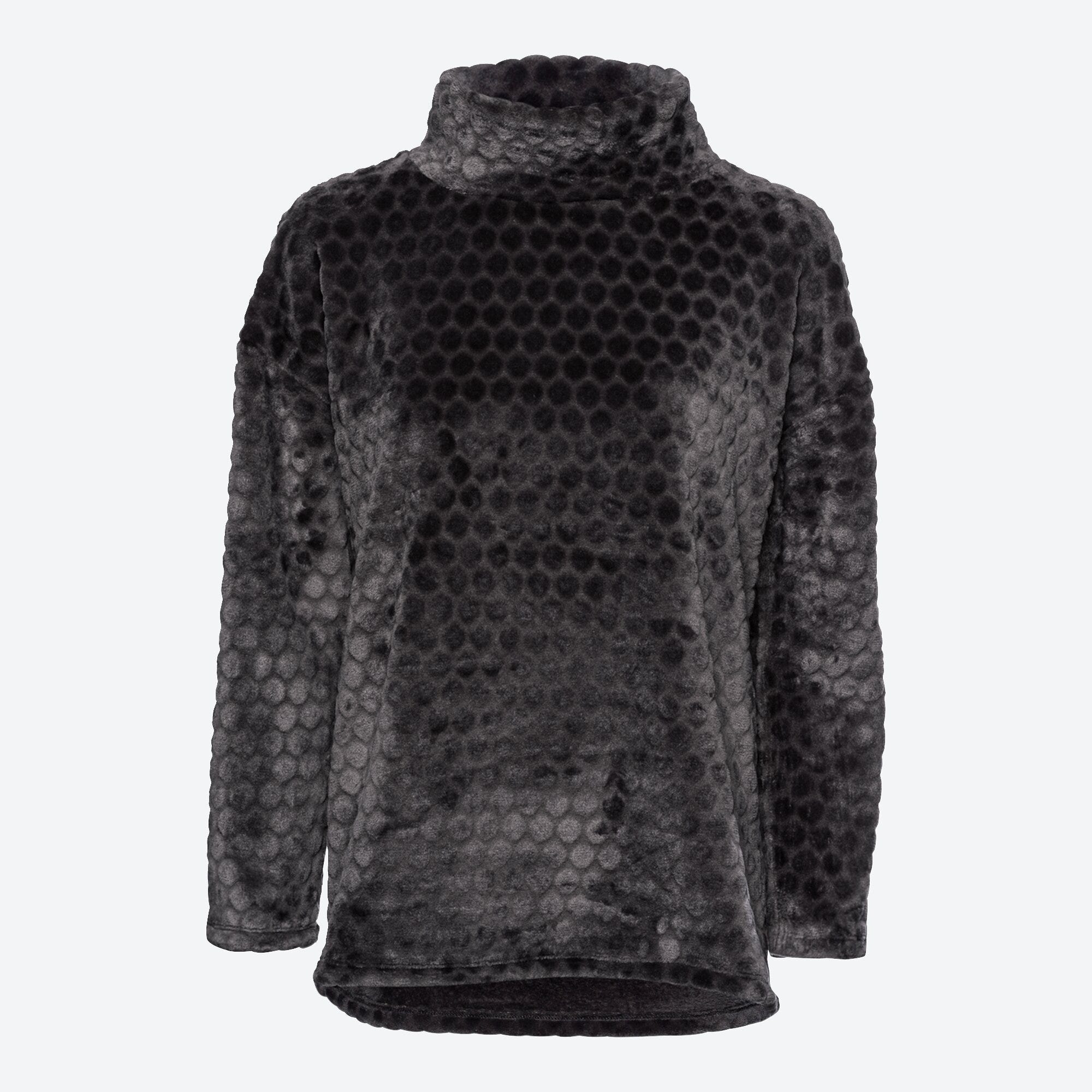  Damen-Fleecepullover mit hohem Kragen
