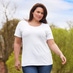 Damen-T-Shirt mit hohem Baumwoll-Anteil, große Größen