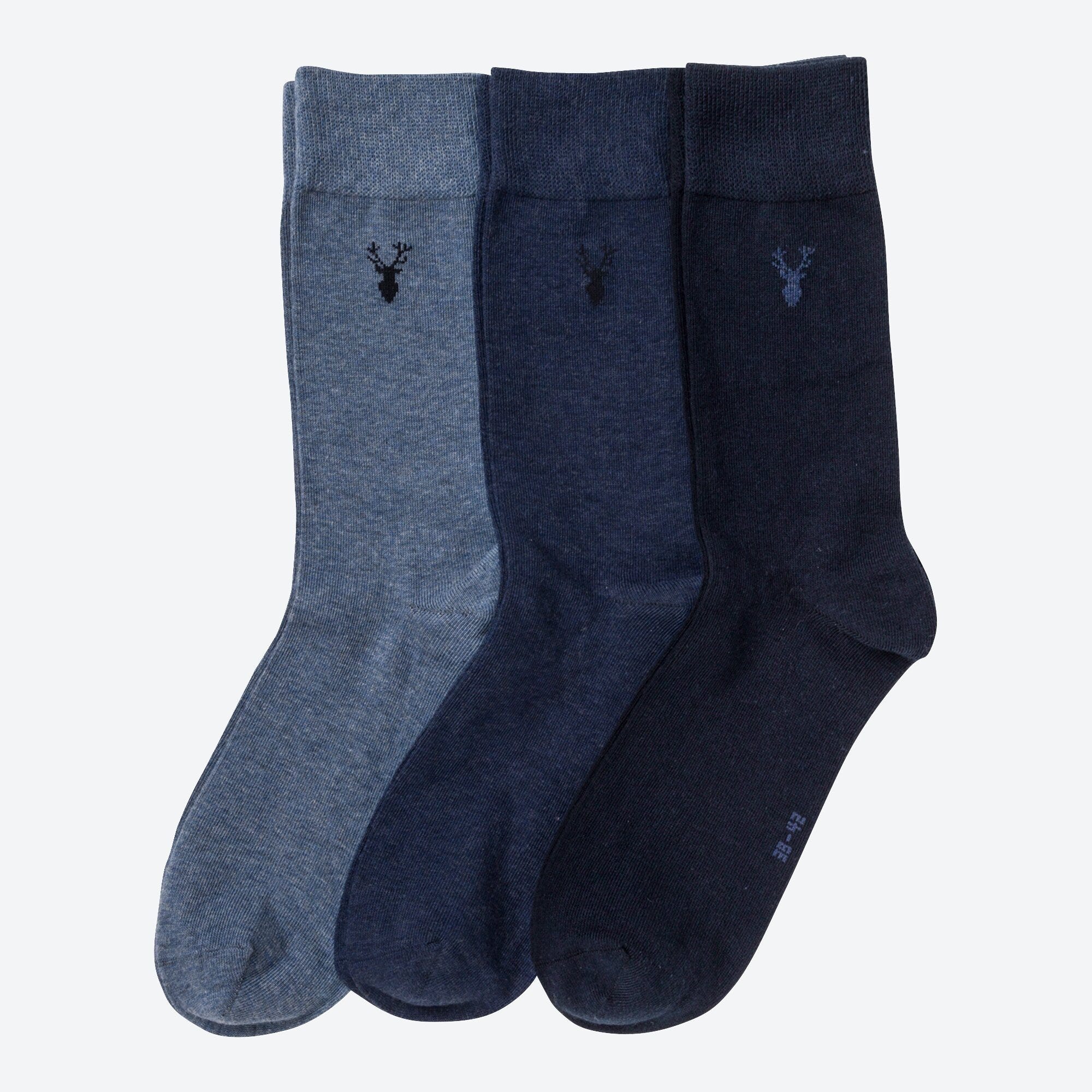 Herren-Socken mit Winter-Design, 3er-Pack