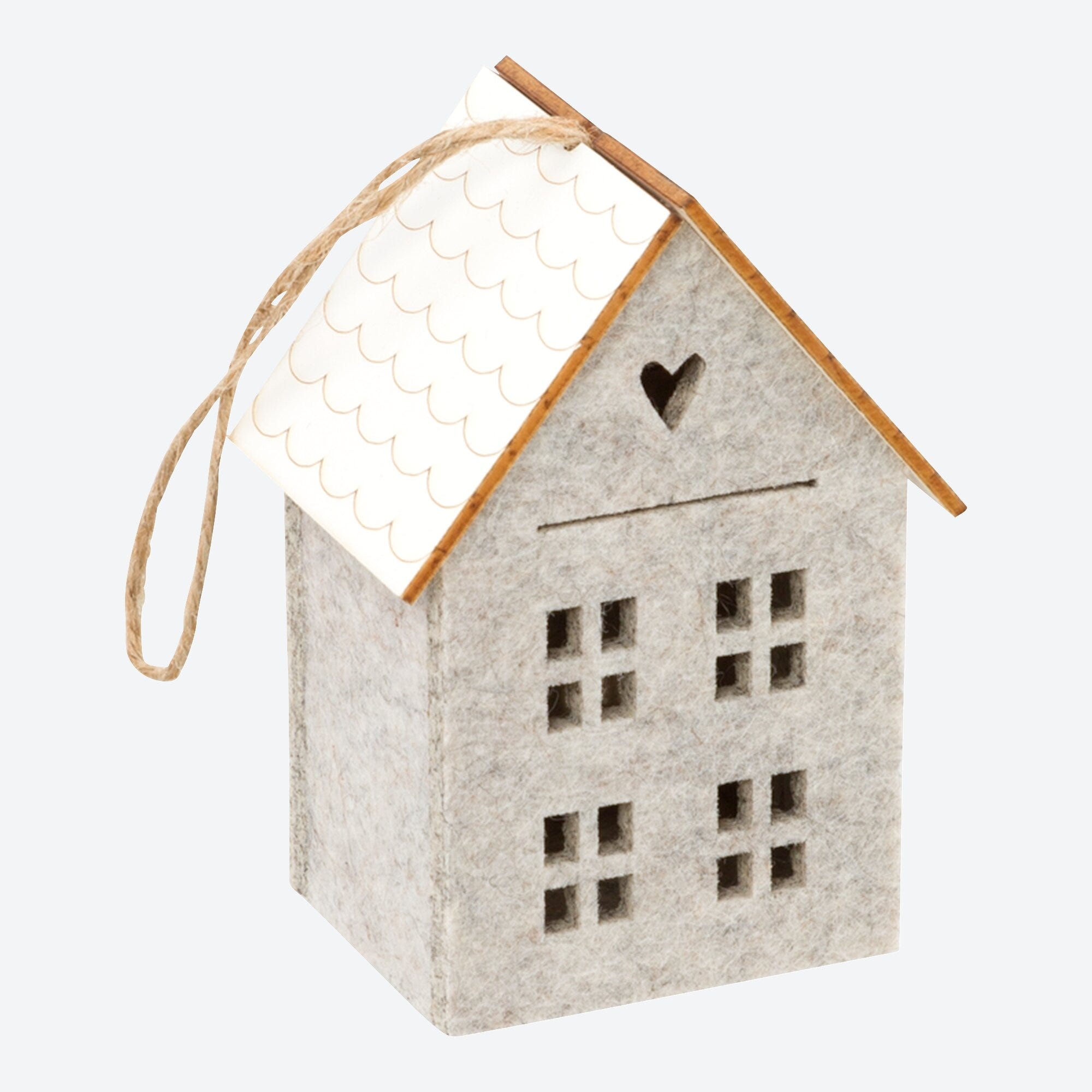 Deko-Filzhaus zum Aufhängen, ca. 7,5x5x10,5cm