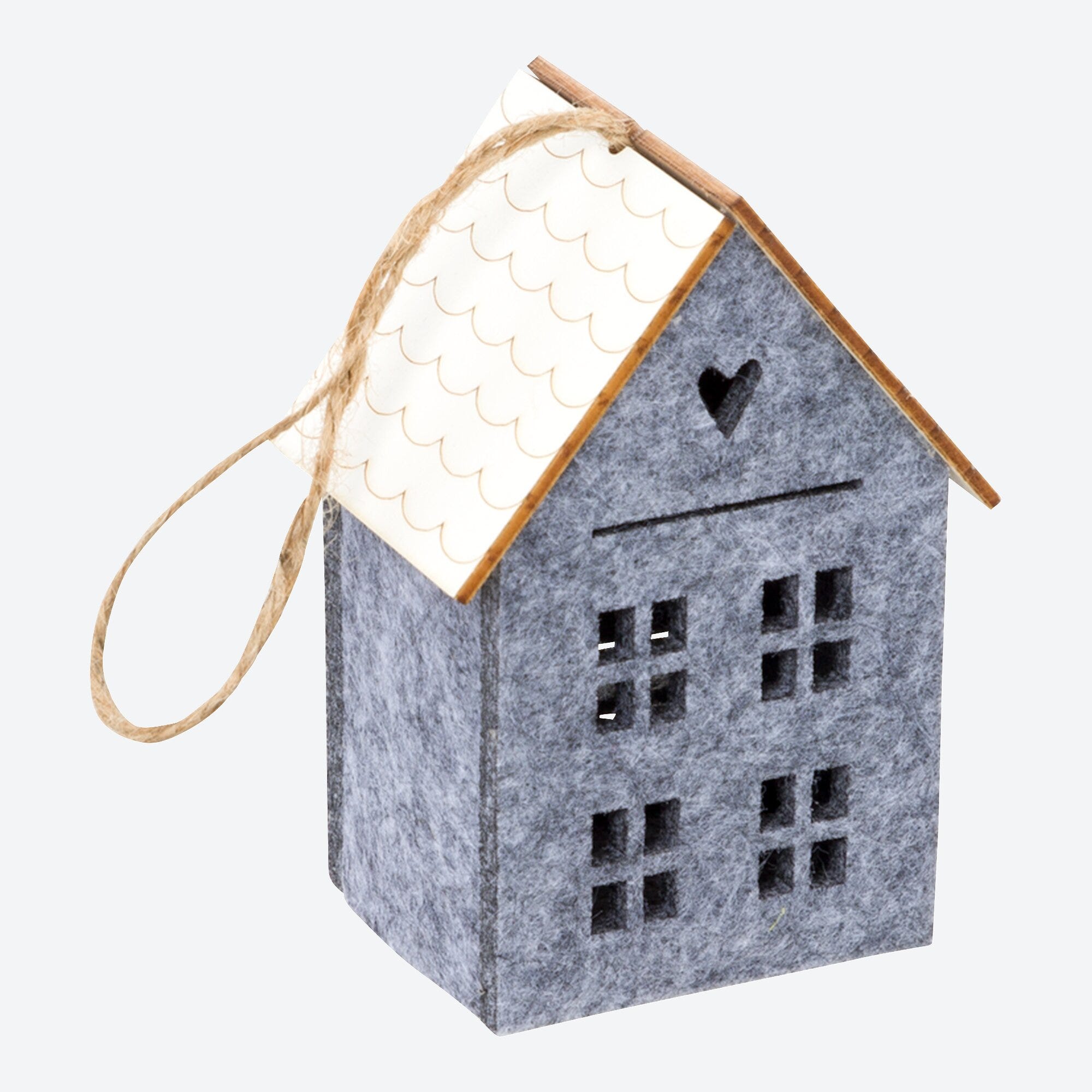 Deko-Filzhaus zum Aufhängen, ca. 7,5x5x10,5cm